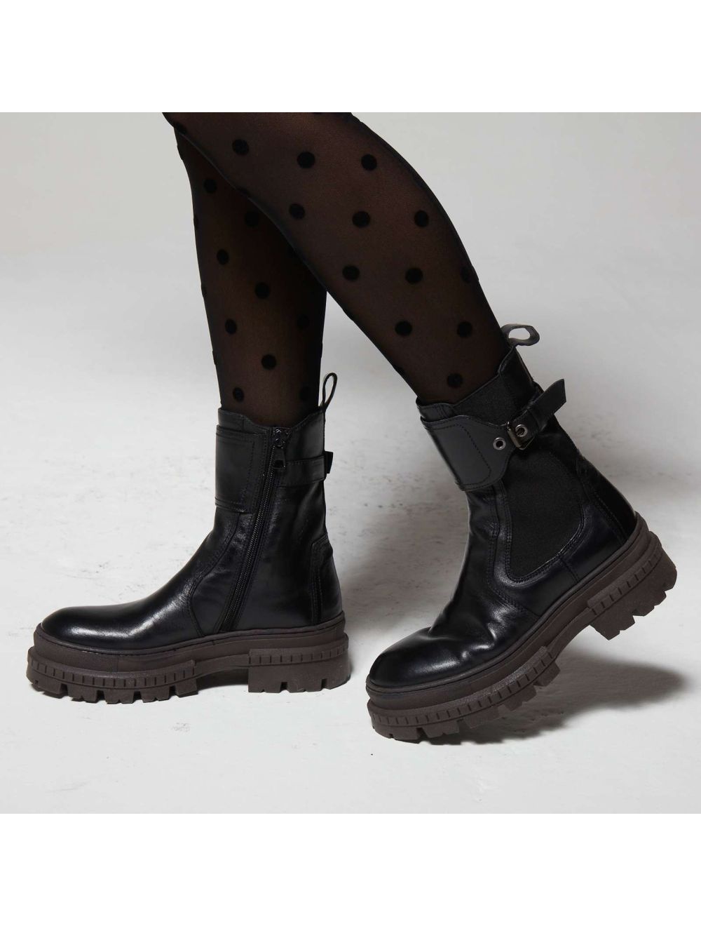 MJUS LUX 68205 BLACK LEATHER BOOT