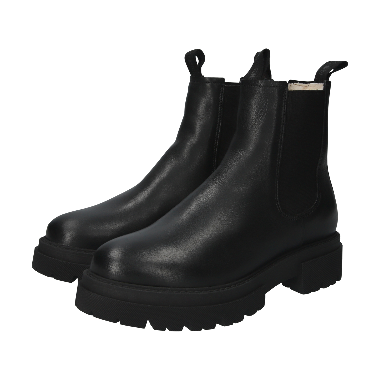 BLACKSTONE SMILLA BLACK LEATHER SHEEPSKIN CHELSEA BOOTS
