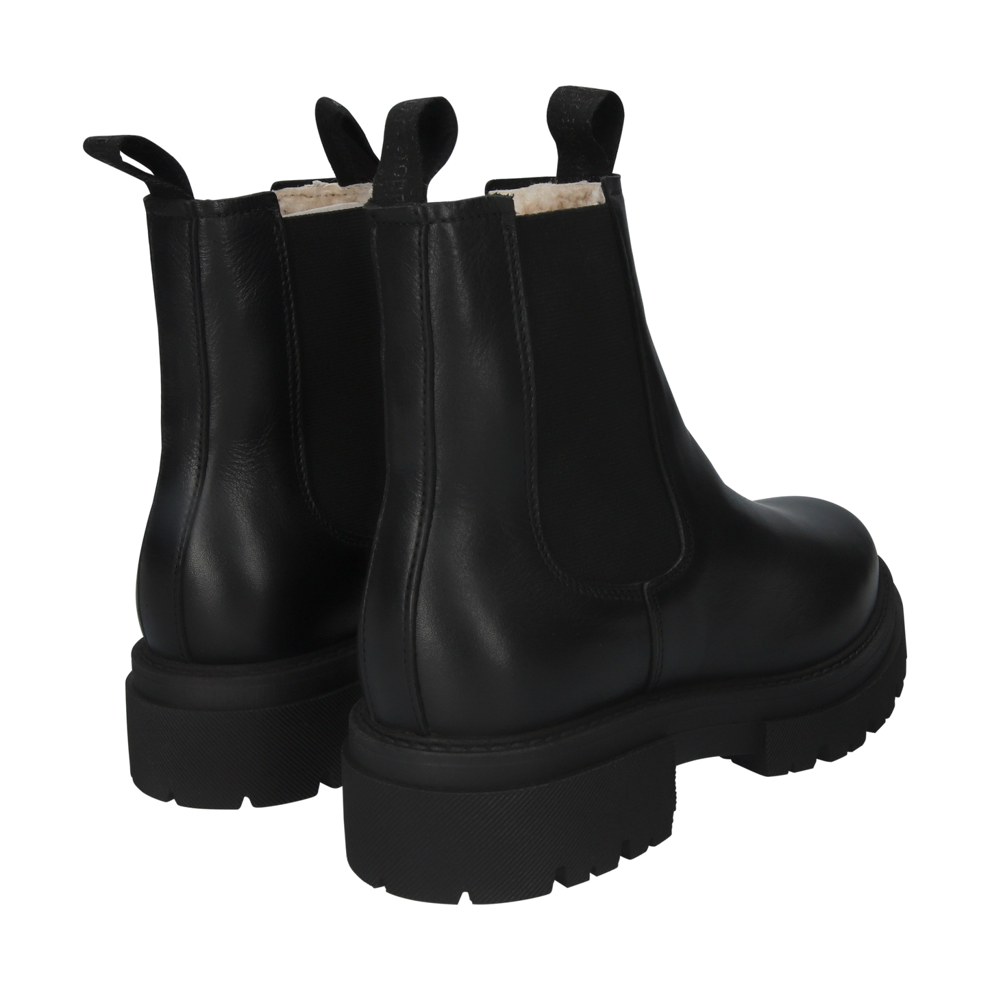 BLACKSTONE SMILLA BLACK LEATHER SHEEPSKIN CHELSEA BOOTS
