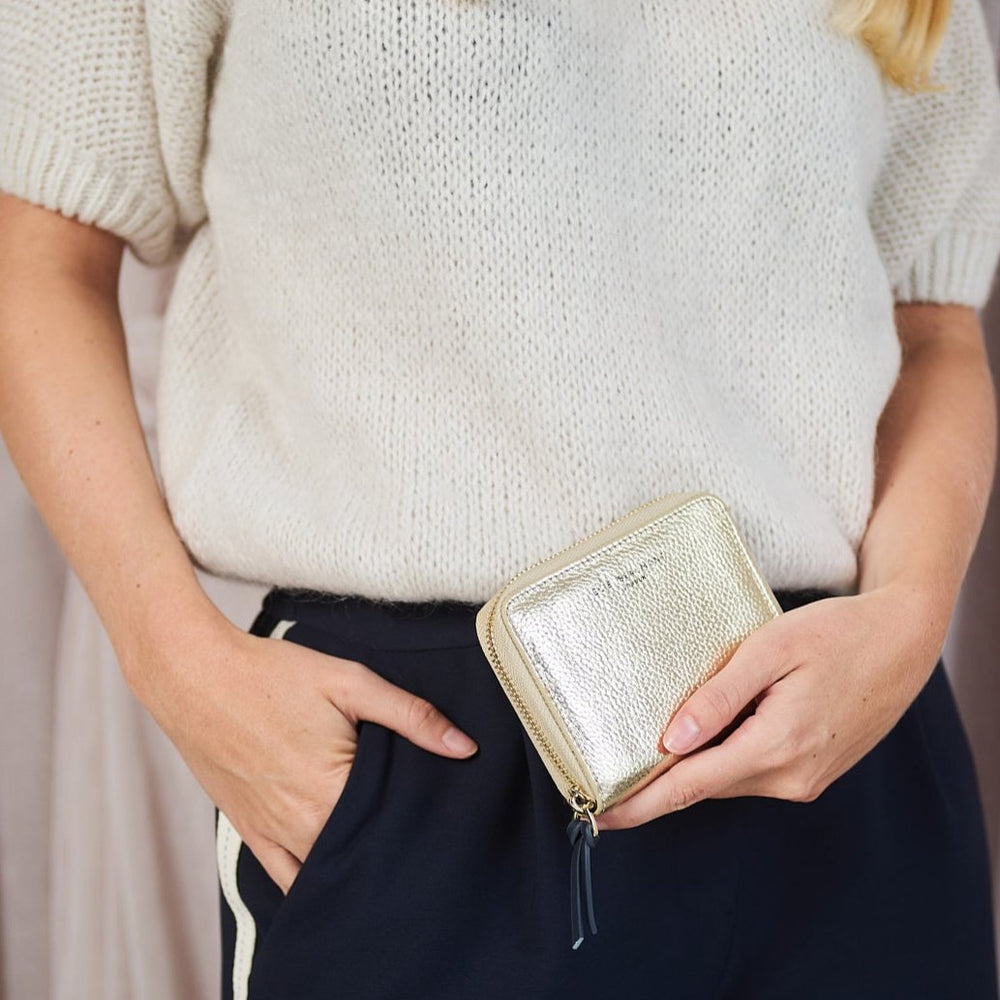 ELIE BEAUMONT GOLD LEATHER WALLET