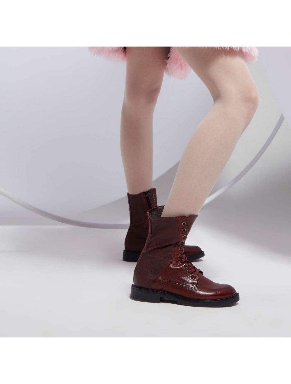 MJUS 81201 BURGUNDY LEATHER BOOT