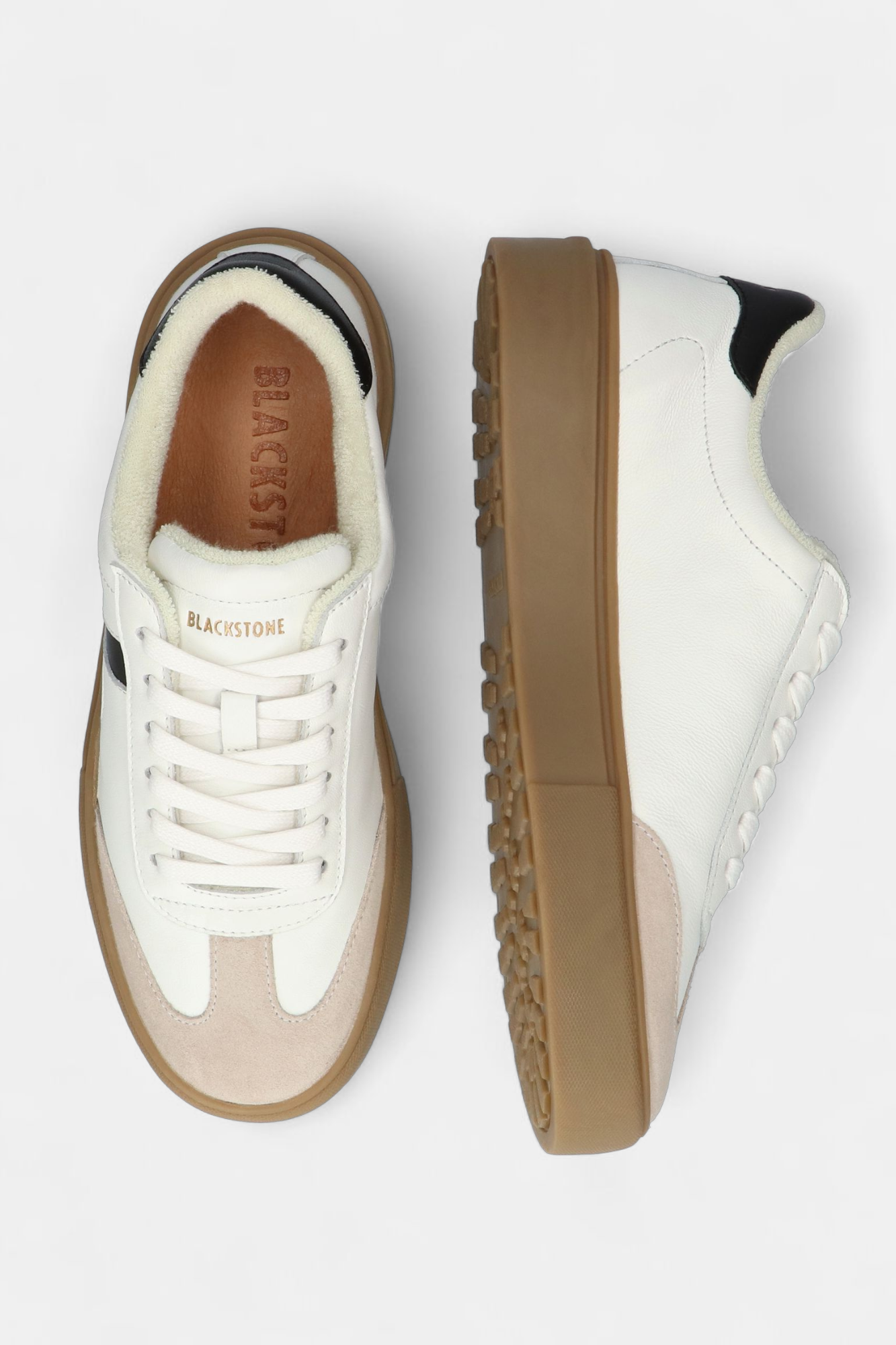 BLACKSTONE 280 WHITE LEATHER TRAINER