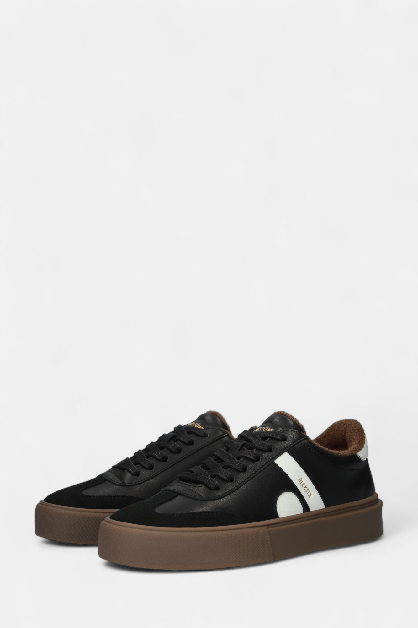 BLACKSTONE 280 BLACK LEATHER TRAINER