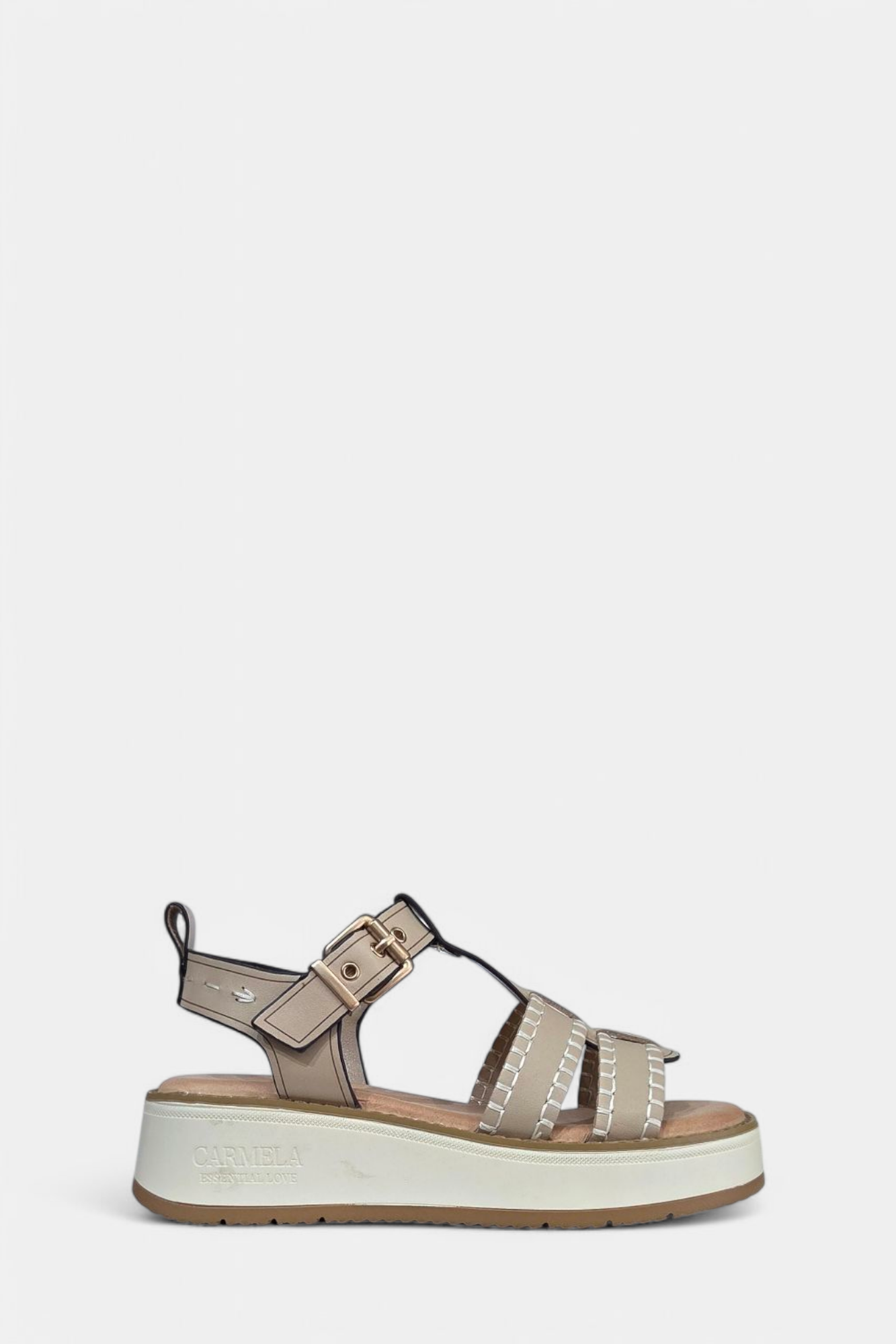 CARMELA 162247 BEIGE LEATHER SANDAL