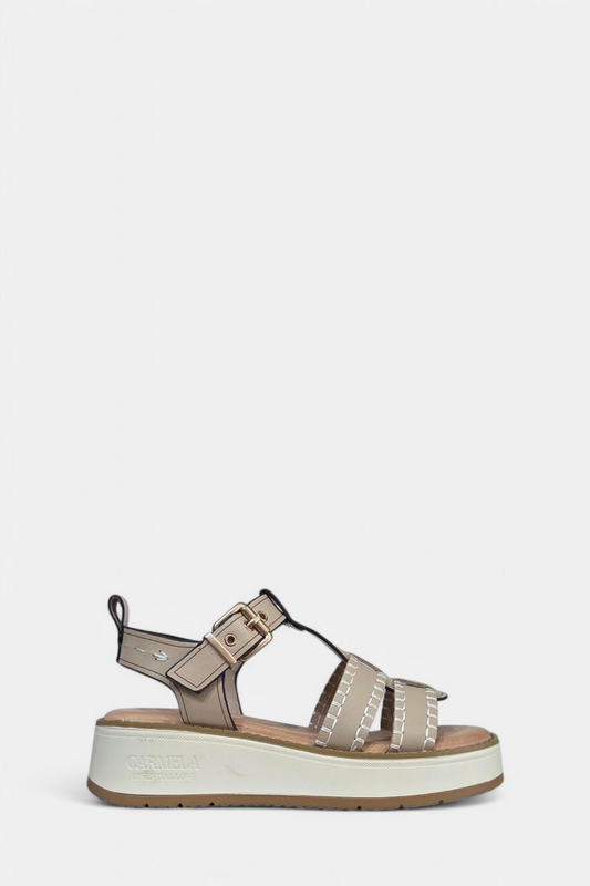 CARMELA 162247 BEIGE LEATHER SANDAL