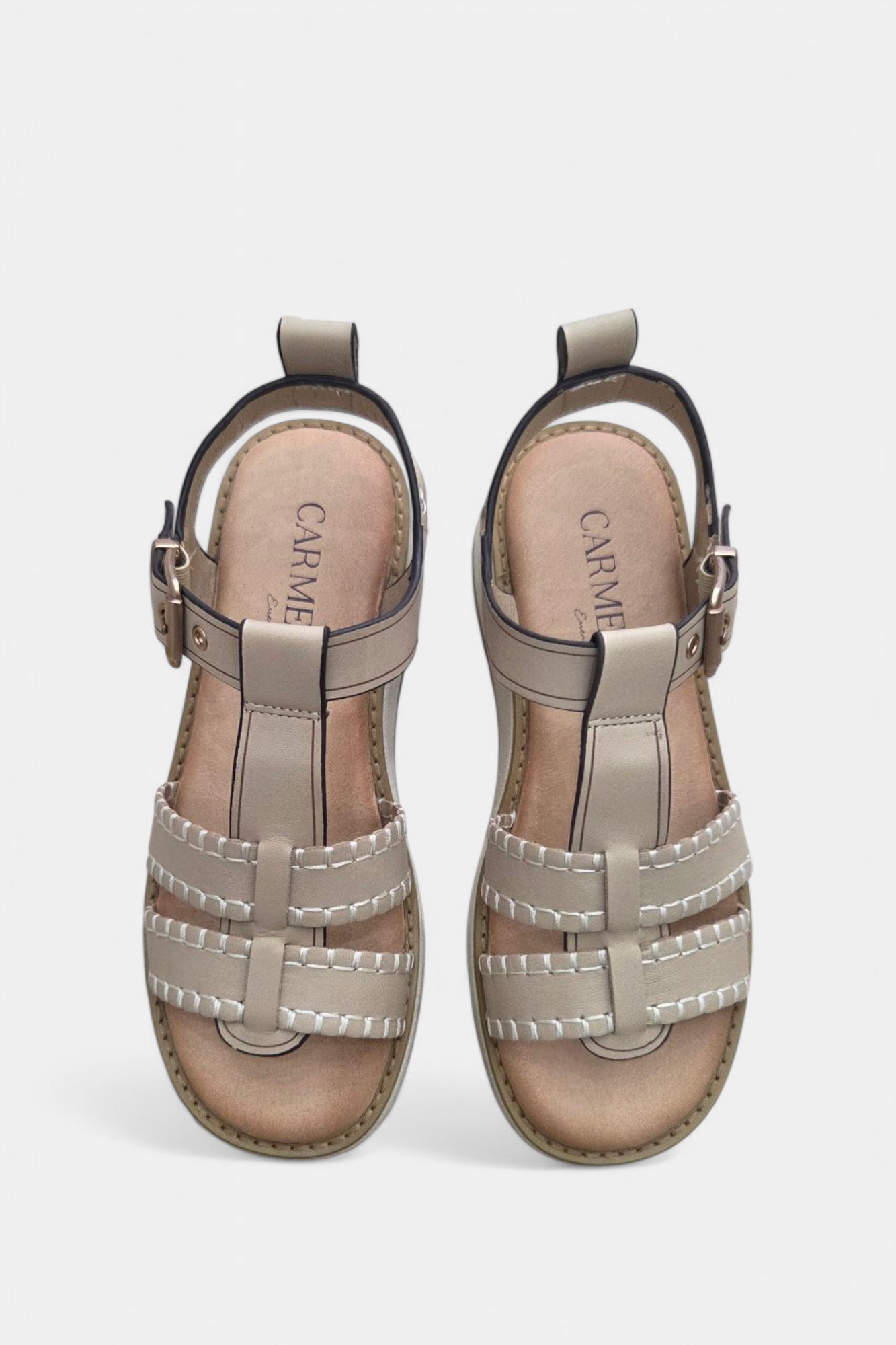 CARMELA 162247 BEIGE LEATHER SANDAL
