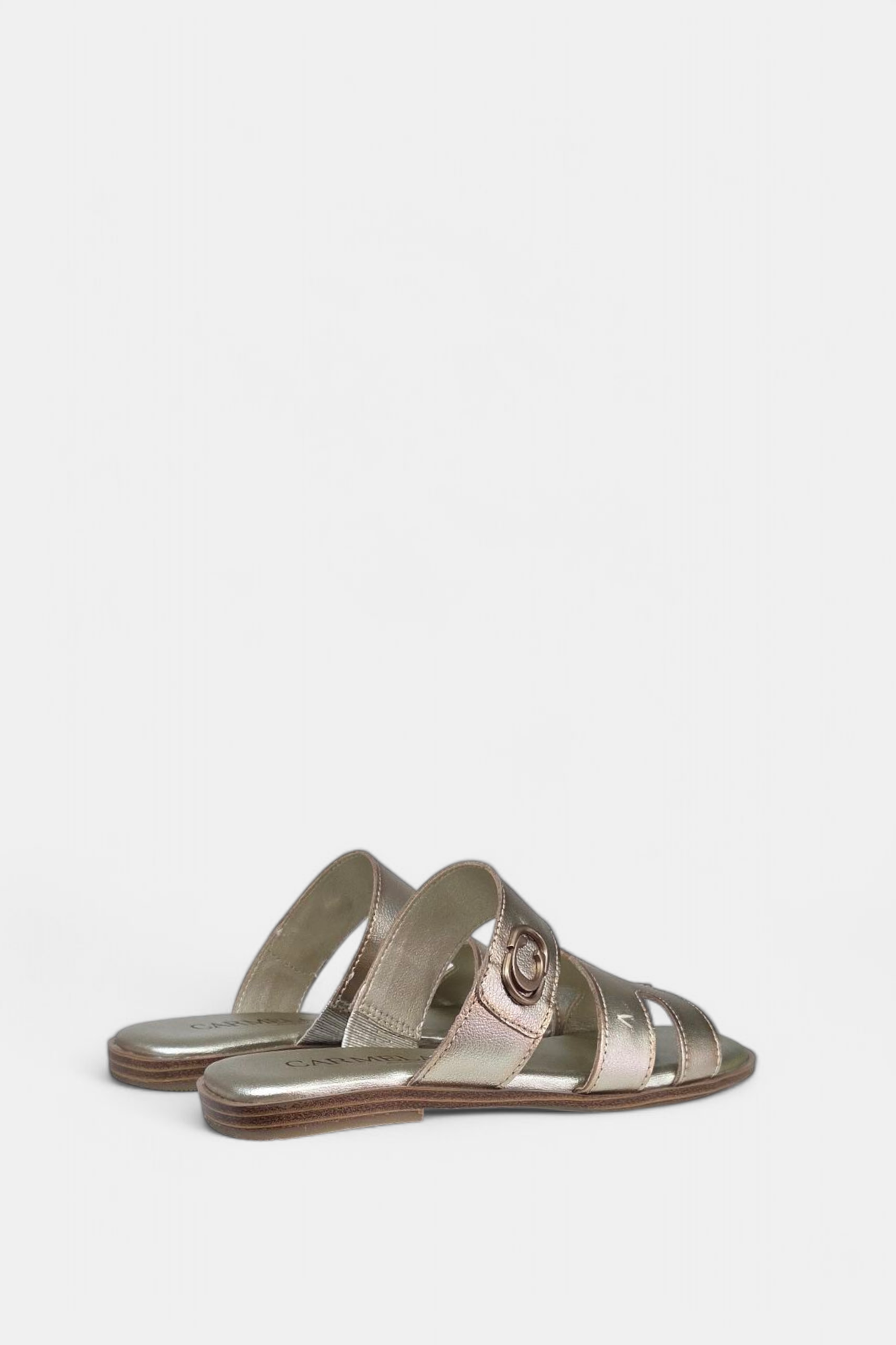 CARMELA 162364 GOLD LEATHER SLIDER SANDAL