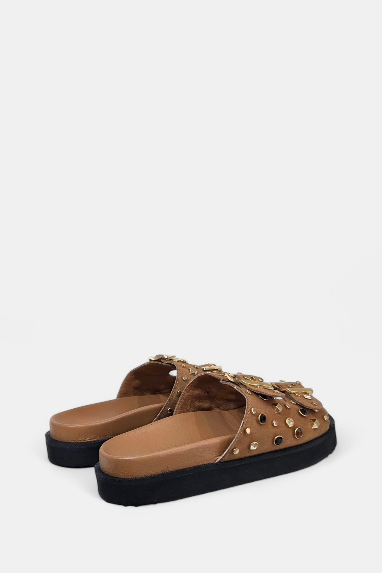CARMELA 162401 TAN SUEDE SLIDER SANDAL