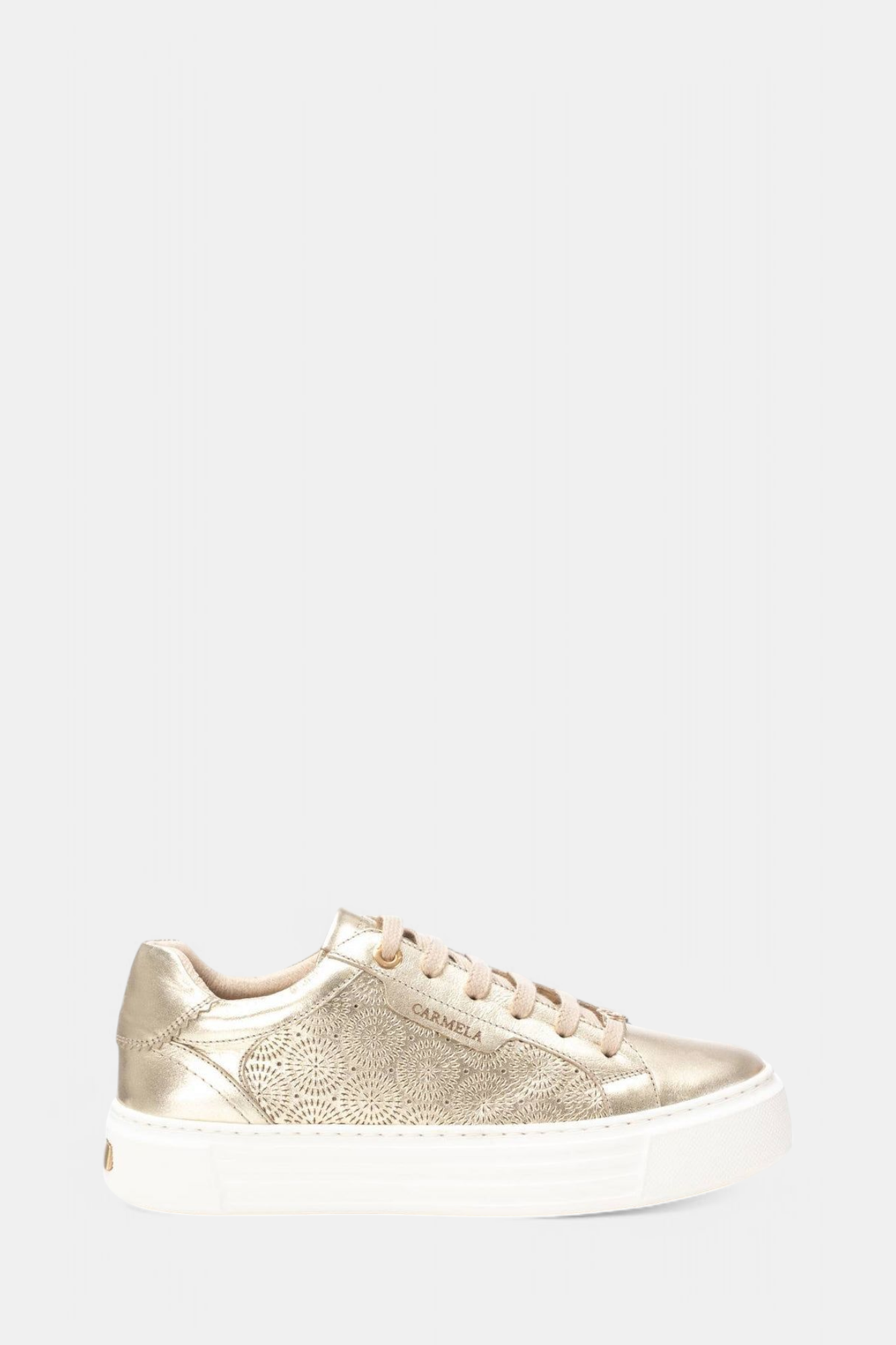 CARMELA 126058 GOLD LEATHER TRAINER
