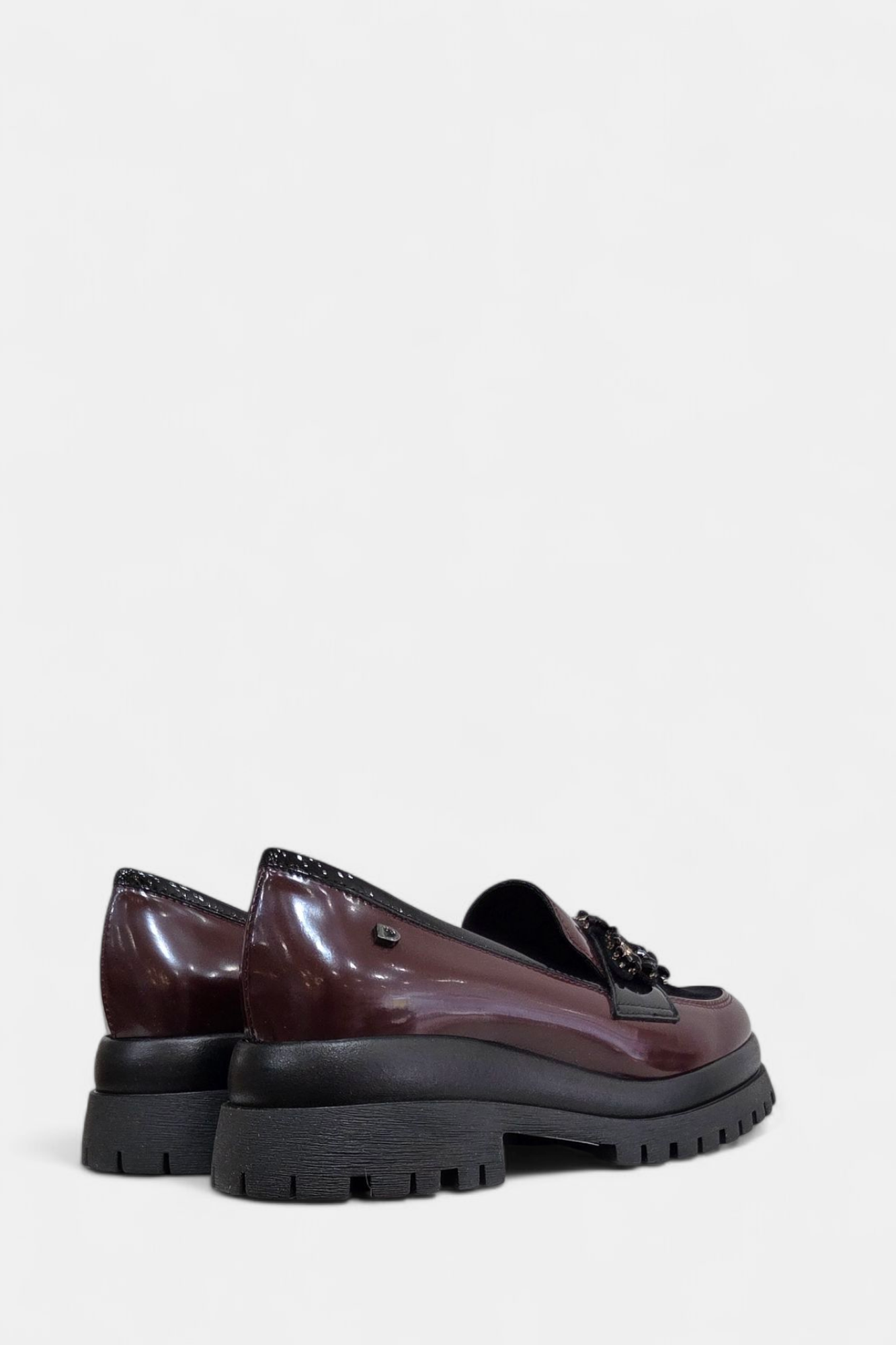 DONNA SERENA BURGUNDY LEATHER CHUNKY LOAFER