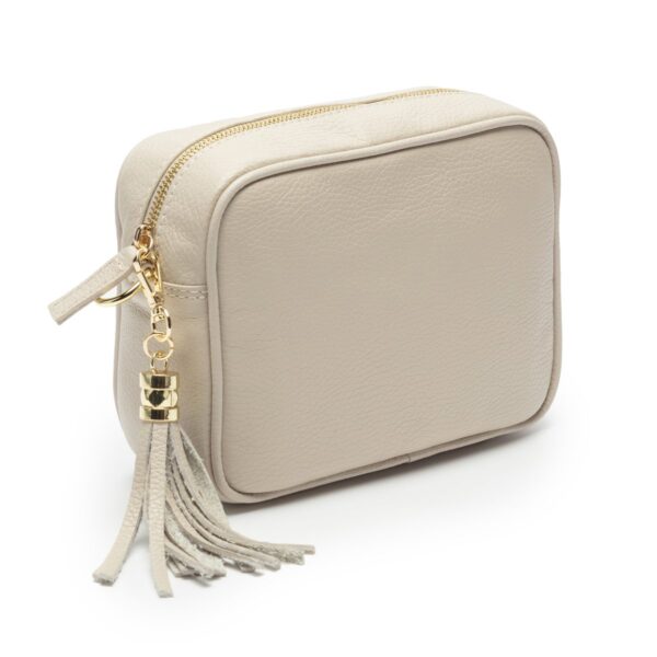 ELIE BEAUMONT STONE LEATHER BAG KNITTED STRAP