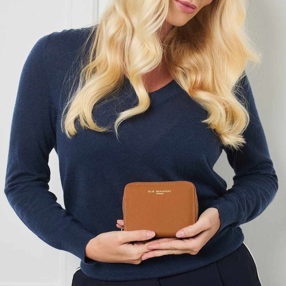 ELIE BEAUMOUNT TAN LEATHER WALLET