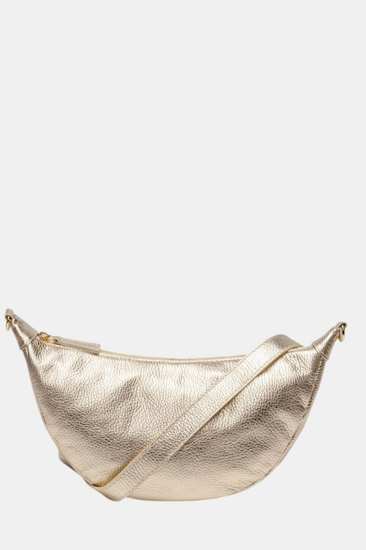 ELIE BEAUMONT HOBO GOLD LEATHER BAG
