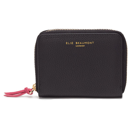 ELIE BEAUMONT BLACK LEATHER WALLET