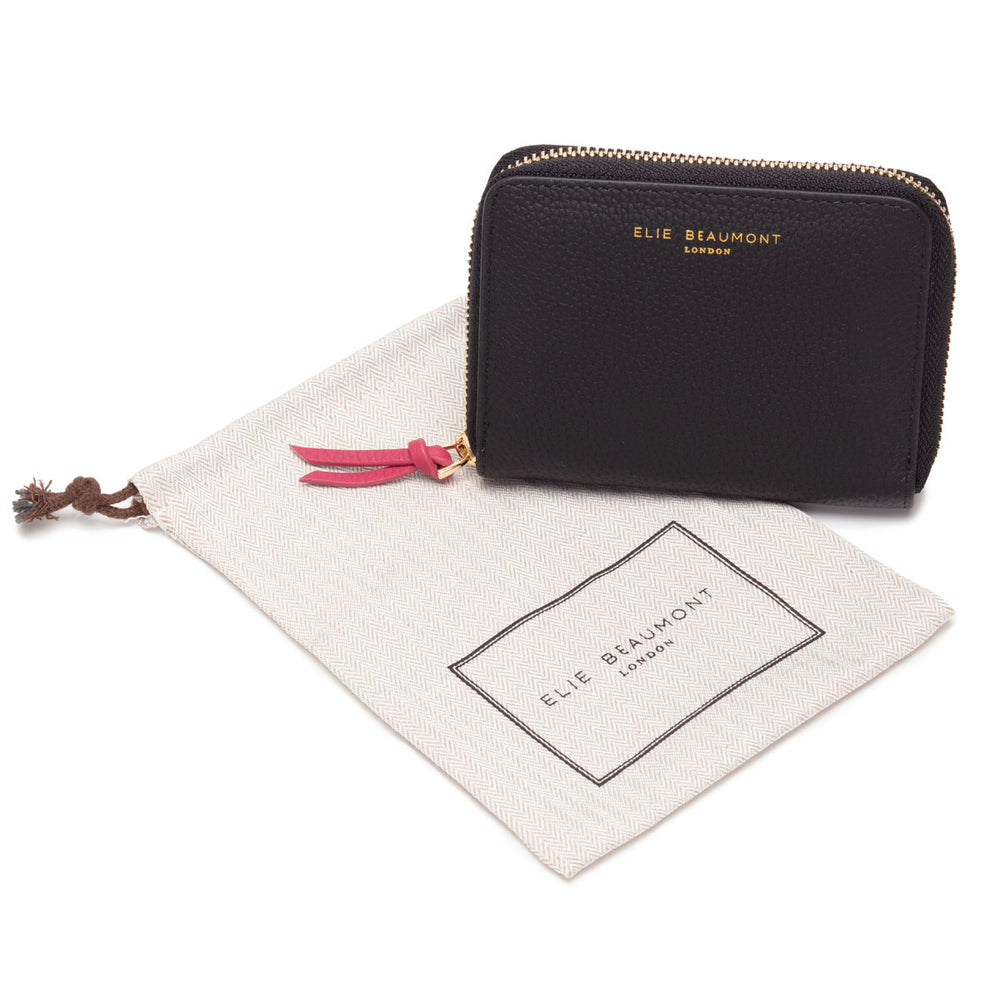 ELIE BEAUMONT BLACK LEATHER WALLET