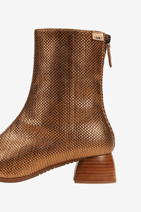 GAIMO CHUCK BRONZE WOVEN LEATHER BOOT