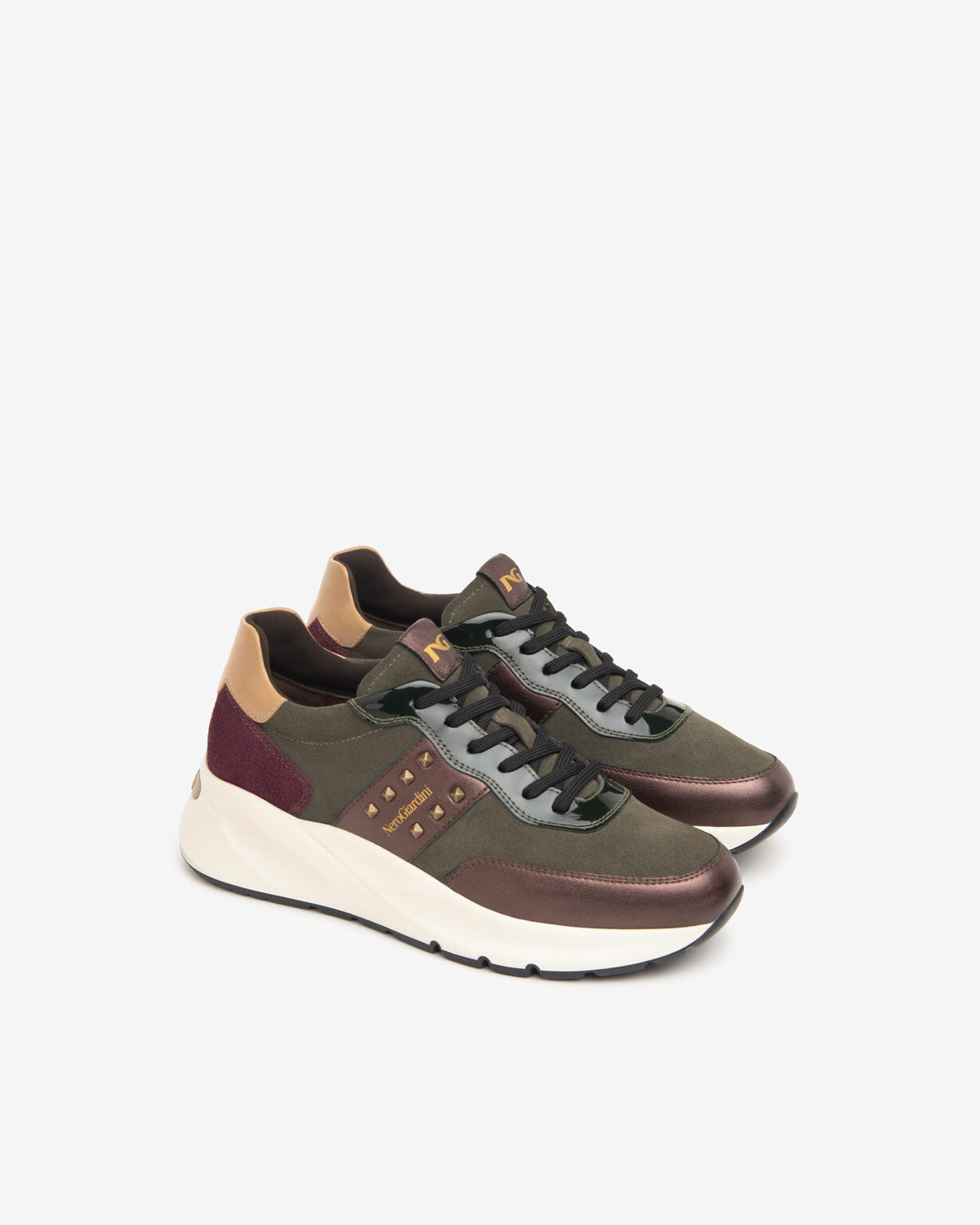 NEROGIARDINI 411525 KHAKI COMBO TRAINER