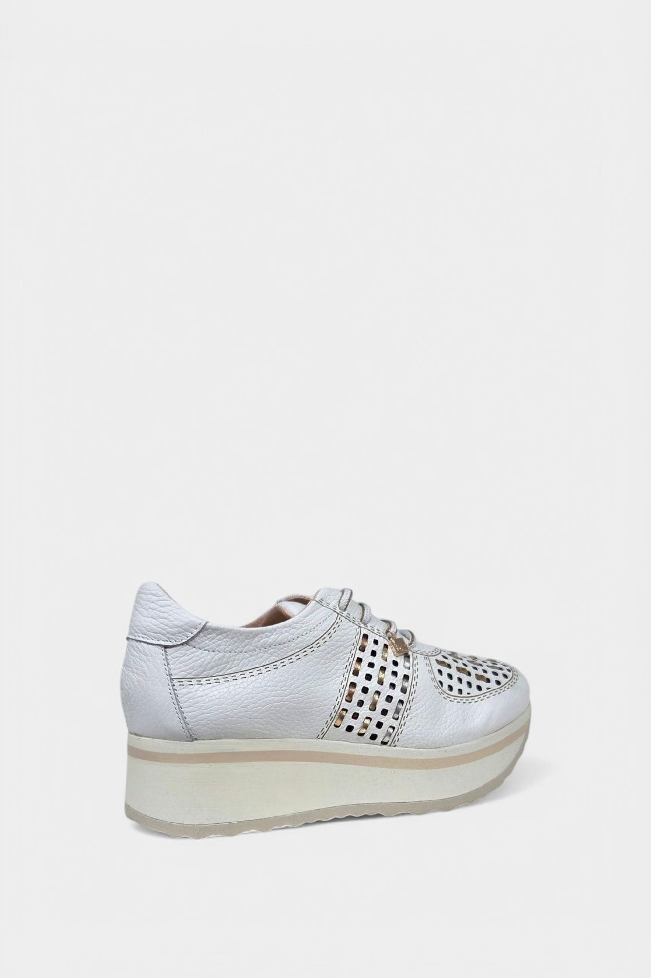 JOSE SAENZ 3524 WHITE LEATHER CHUNKY TRAINER