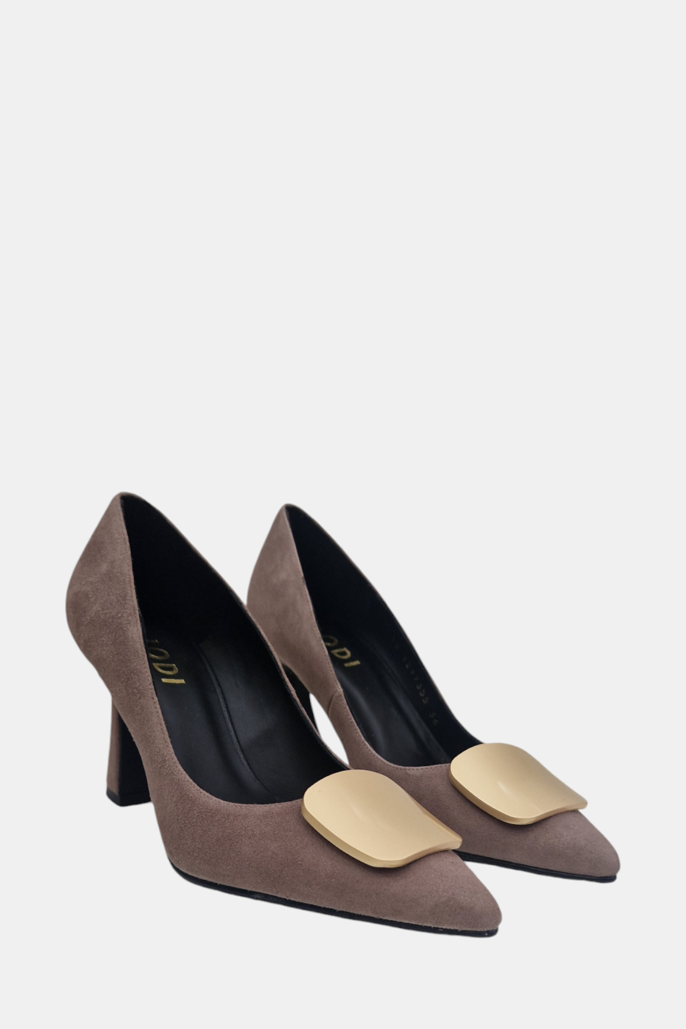 LODI RUDILA MINK LEATHER SUEDE HEEL