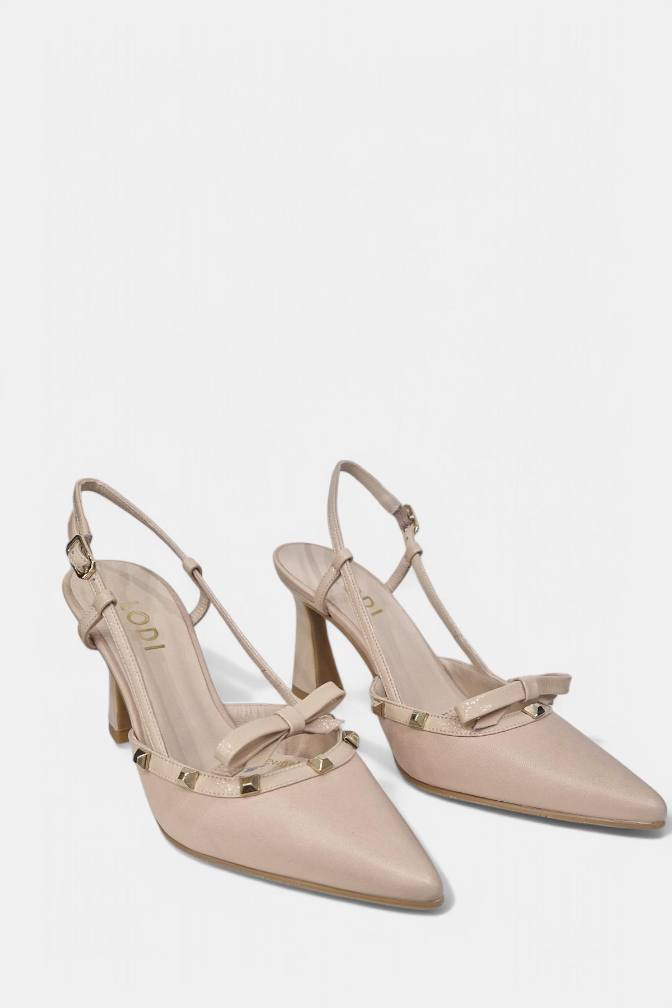 LODI RAMUSIR NUDE LEATHER HEEL