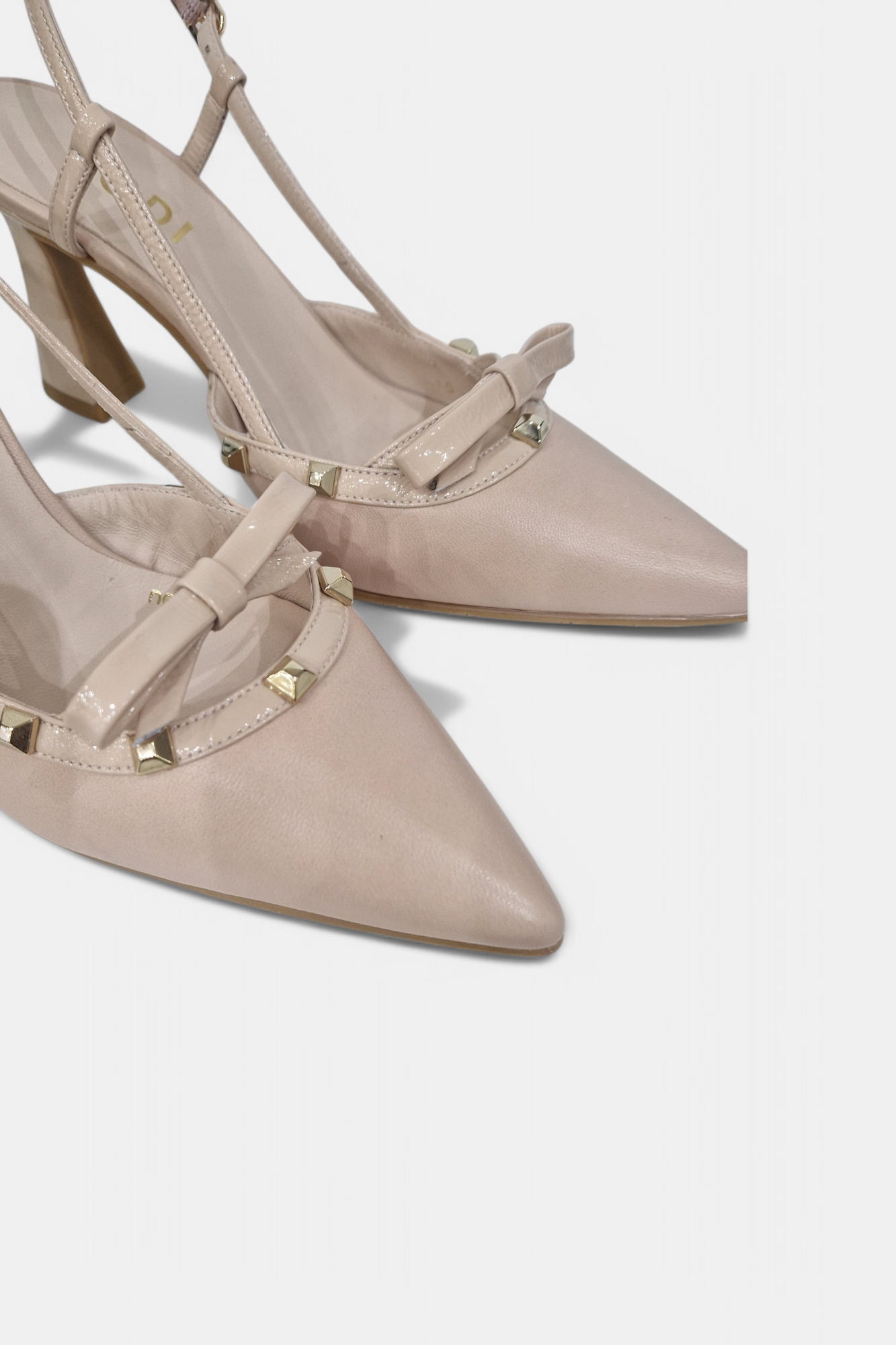 LODI RAMUSIR NUDE LEATHER HEEL