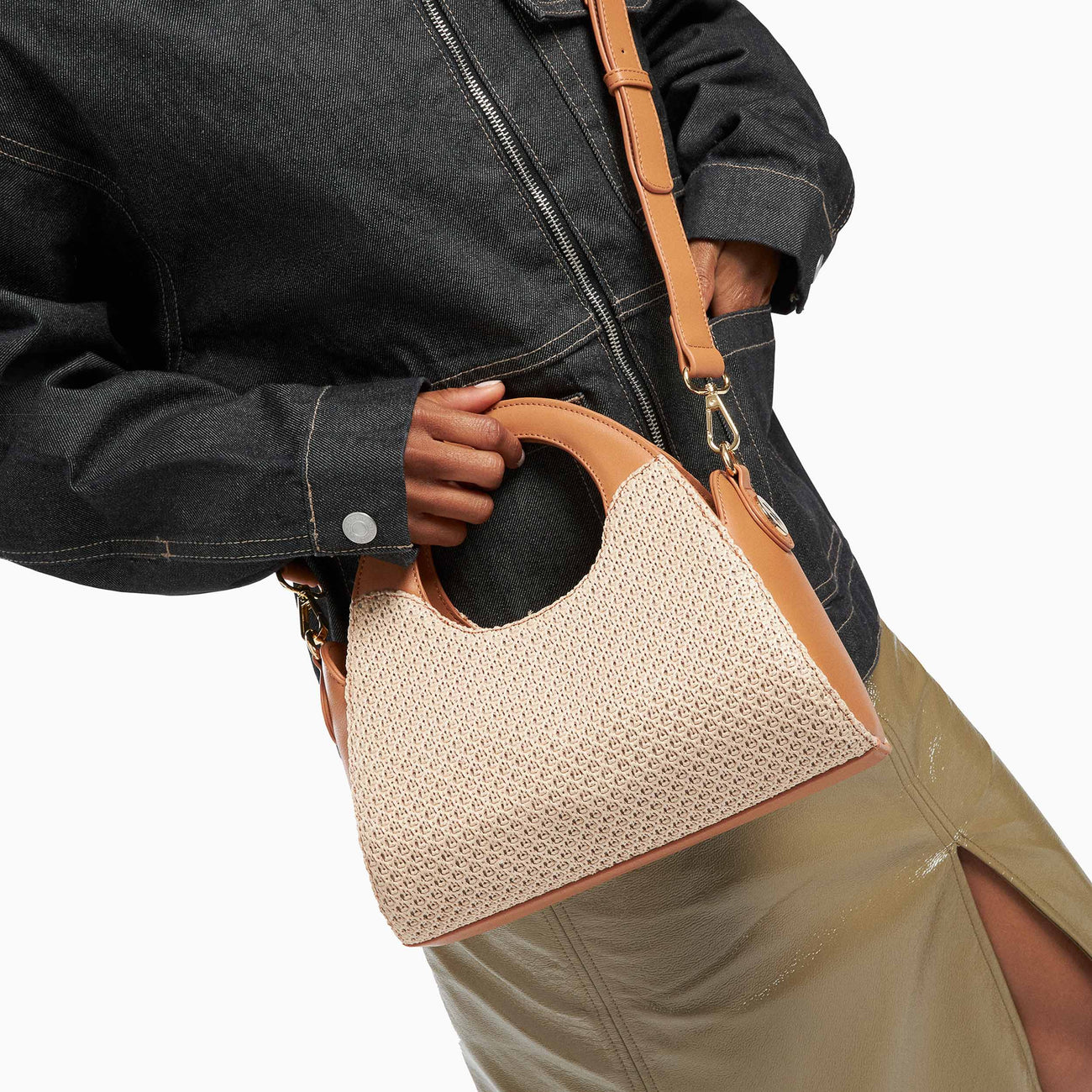 VANESSA WU TESSA CAMEL/BEIGE BAG