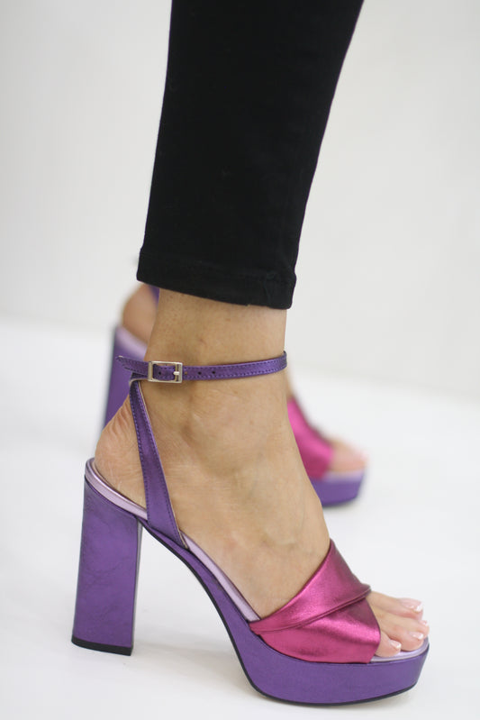 MARIAN 55907 PINK/MAGENTA PLATFORM HEELED SANDAL