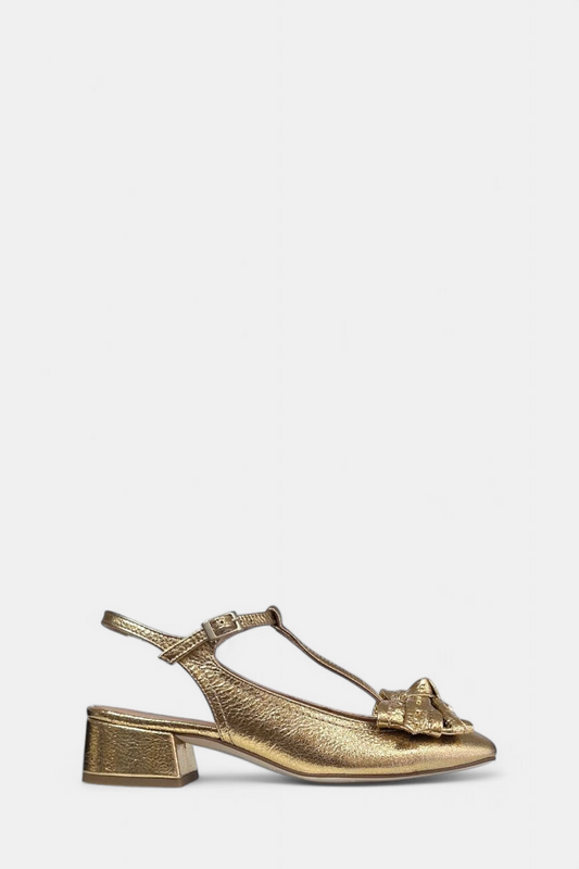 MARIAN 8204 OLD GOLD LEATHER T-BAR PUMP