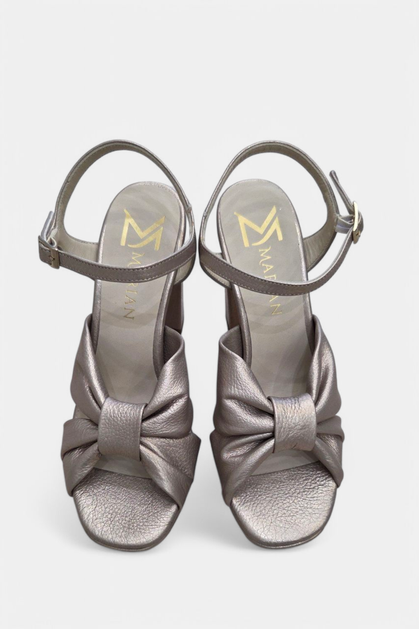 MARIAN 55201 CHAMPAGNE LEATHER PLATFORM HEELED SANDAL