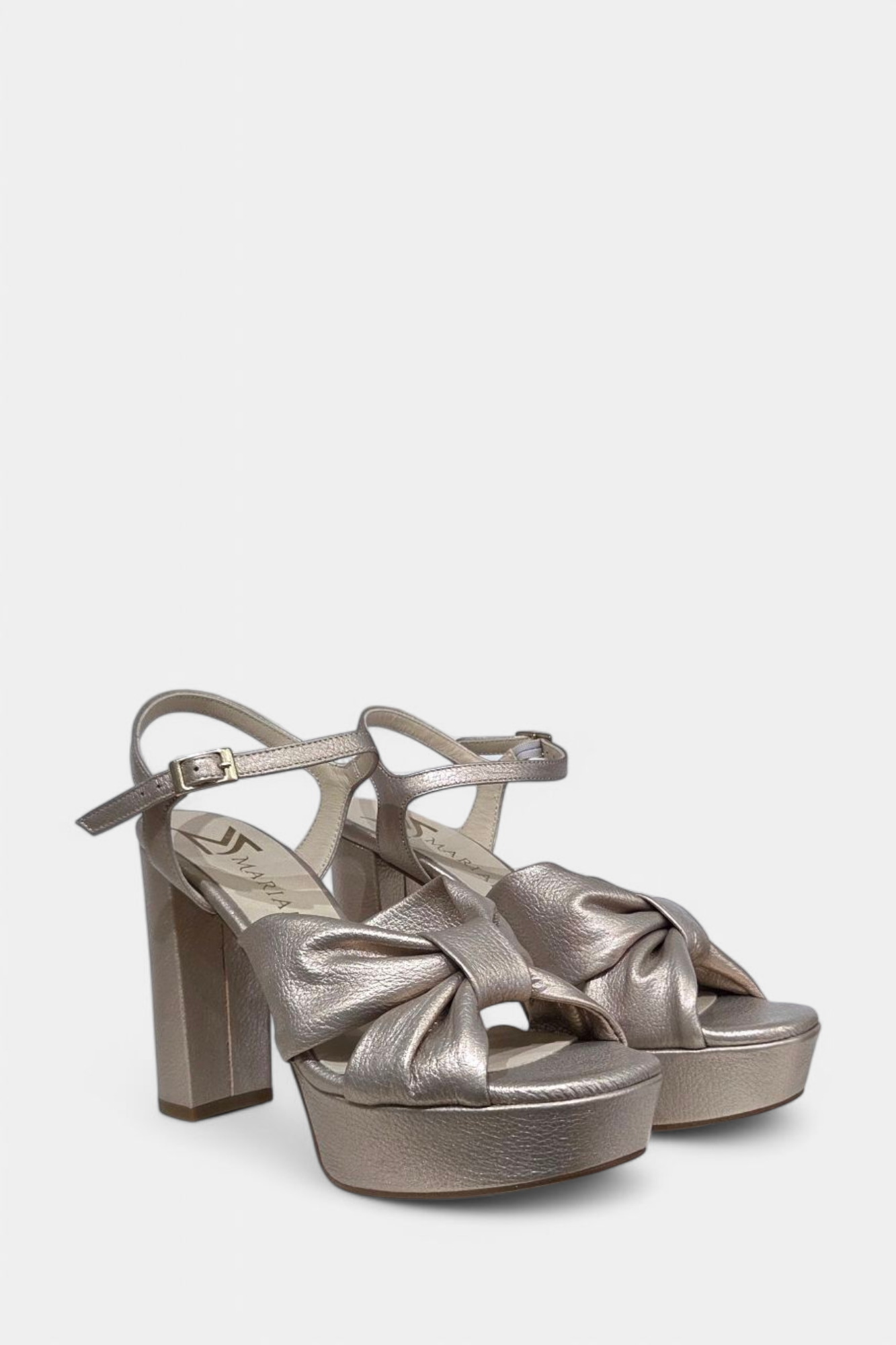 MARIAN 55201 CHAMPAGNE LEATHER PLATFORM HEELED SANDAL