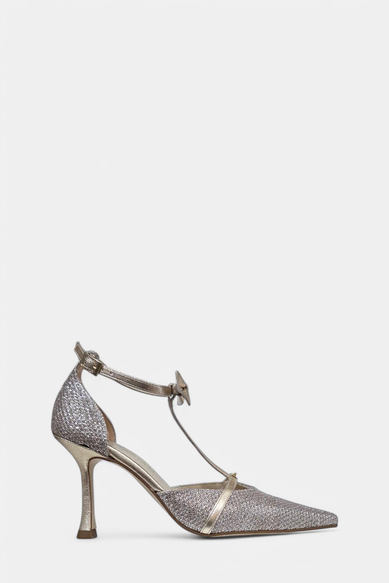 MARIAN 3209 GOLD GLITTER BOW HEELS