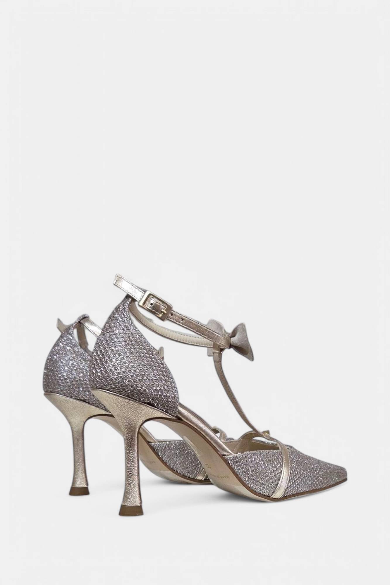 MARIAN 3209 GOLD GLITTER BOW HEELS