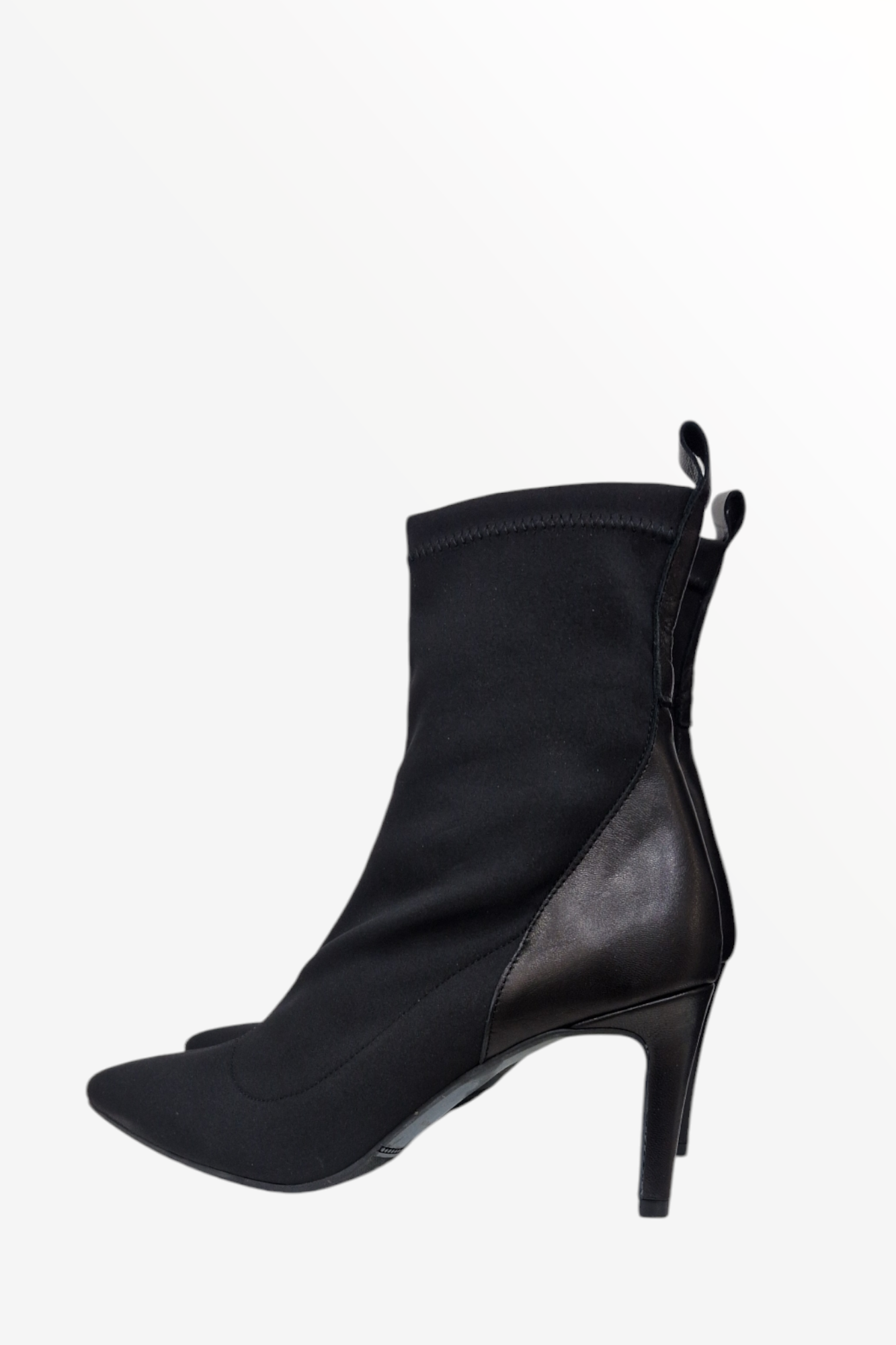 MARIAN SHOES 2620 BLACK LYRCA LEATHER SOCK BOOT