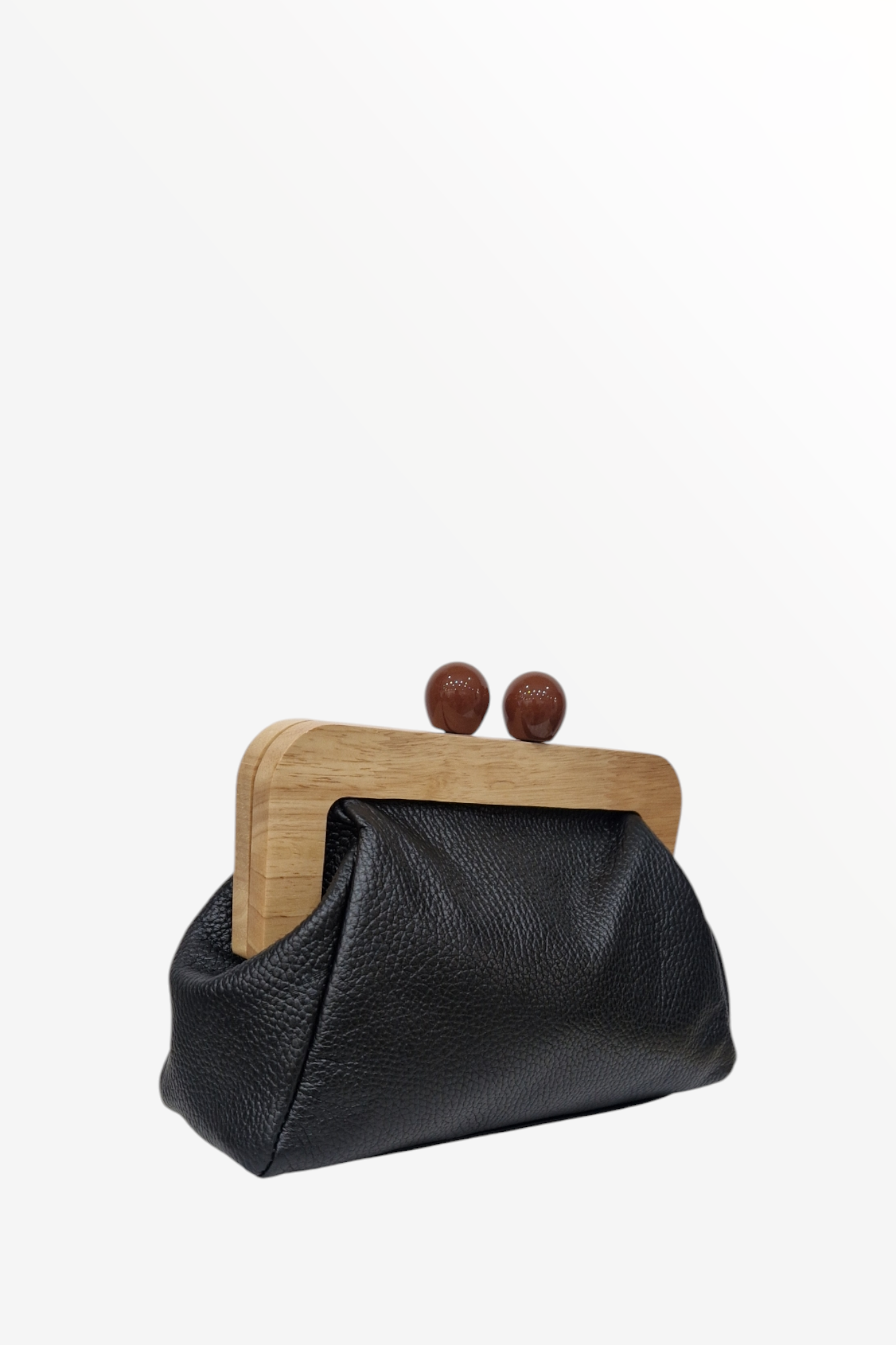 MARLON BLACK LEATHER CLUTCH