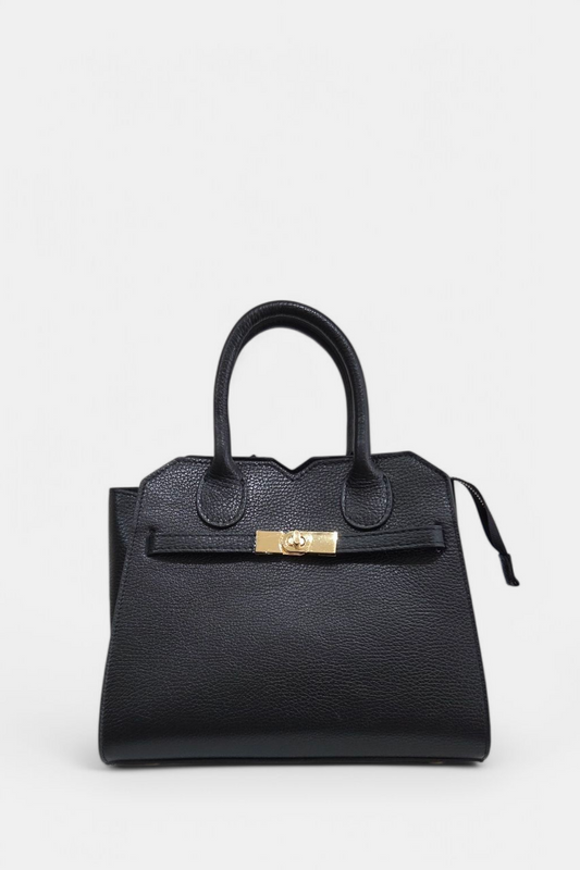 MARLON JO JO MEDIUM BLACK LEATHER BAG