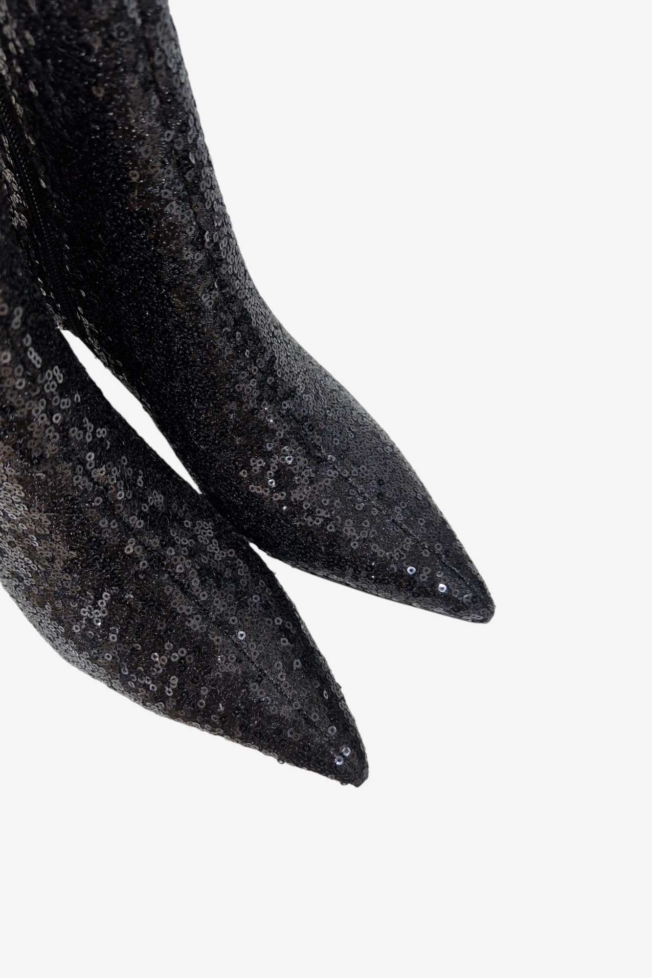 MENBUR 25791 BLACK SEQUIN KITTEN HEEL BOOT