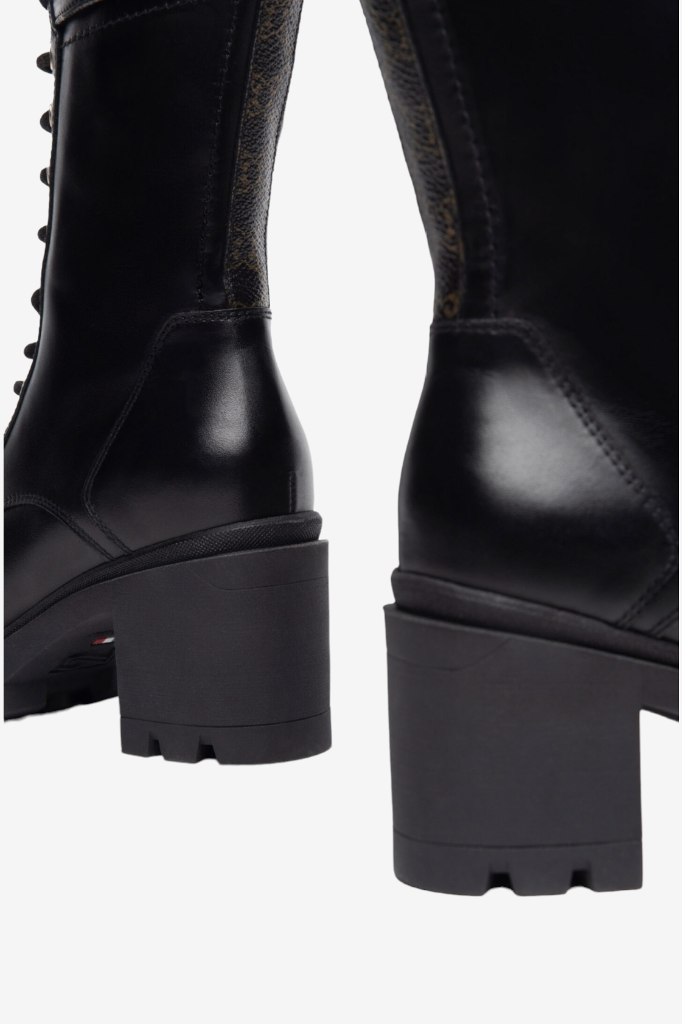 NERO GIARDINI 301017 BLACK LEATHER HEELED BIKER BOOT