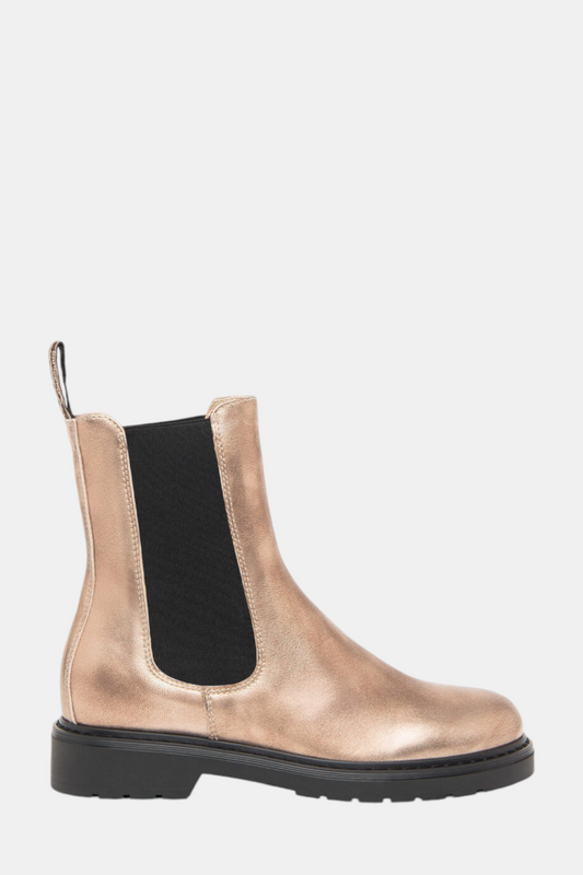 NEROGIARDINI 412001D GOLD LEATHER CHELSEA BOOT