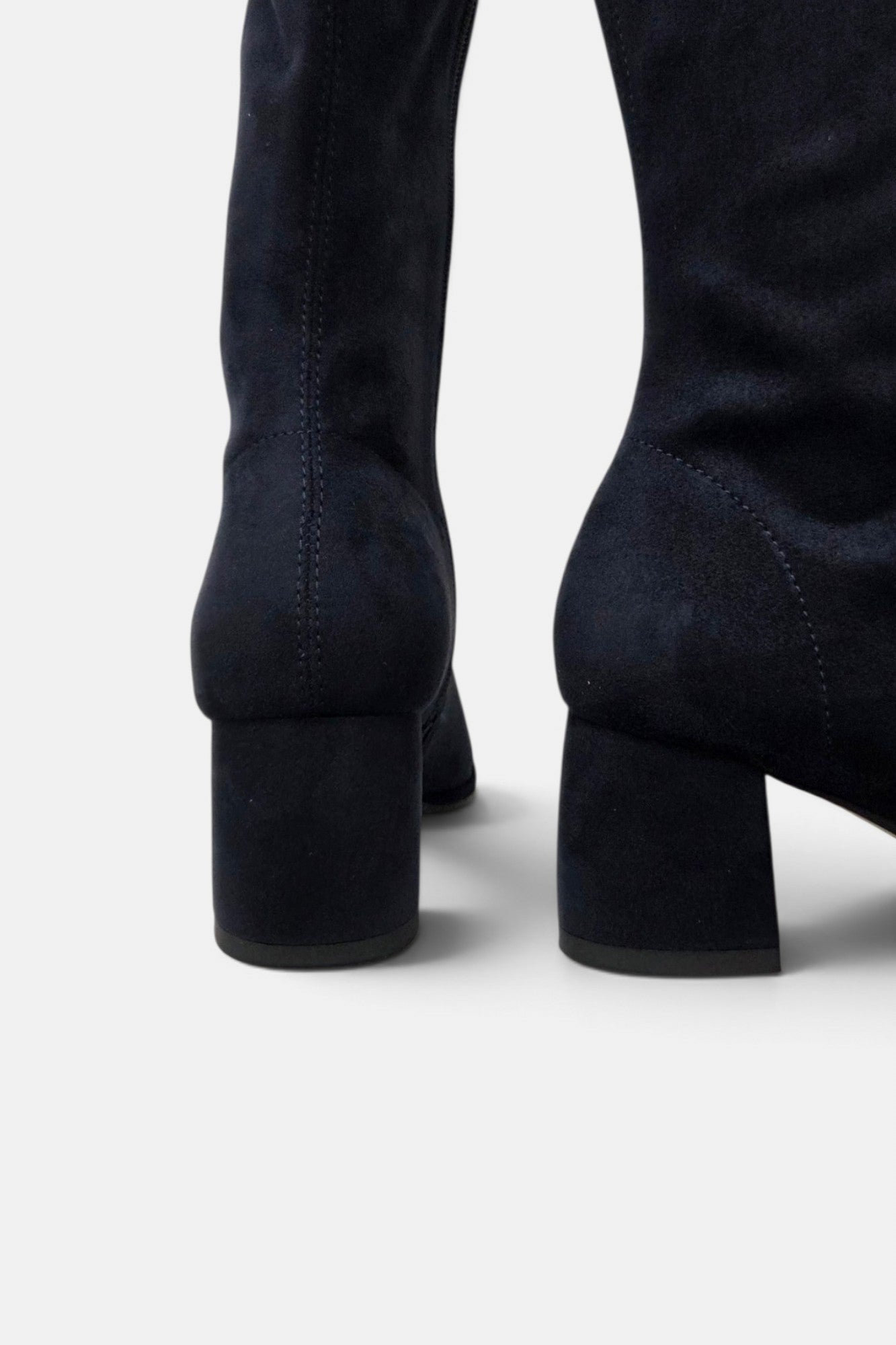 PEDRO ANTON YASMINE NAVY SUEDE SOCK KNEE HIGH BOOT