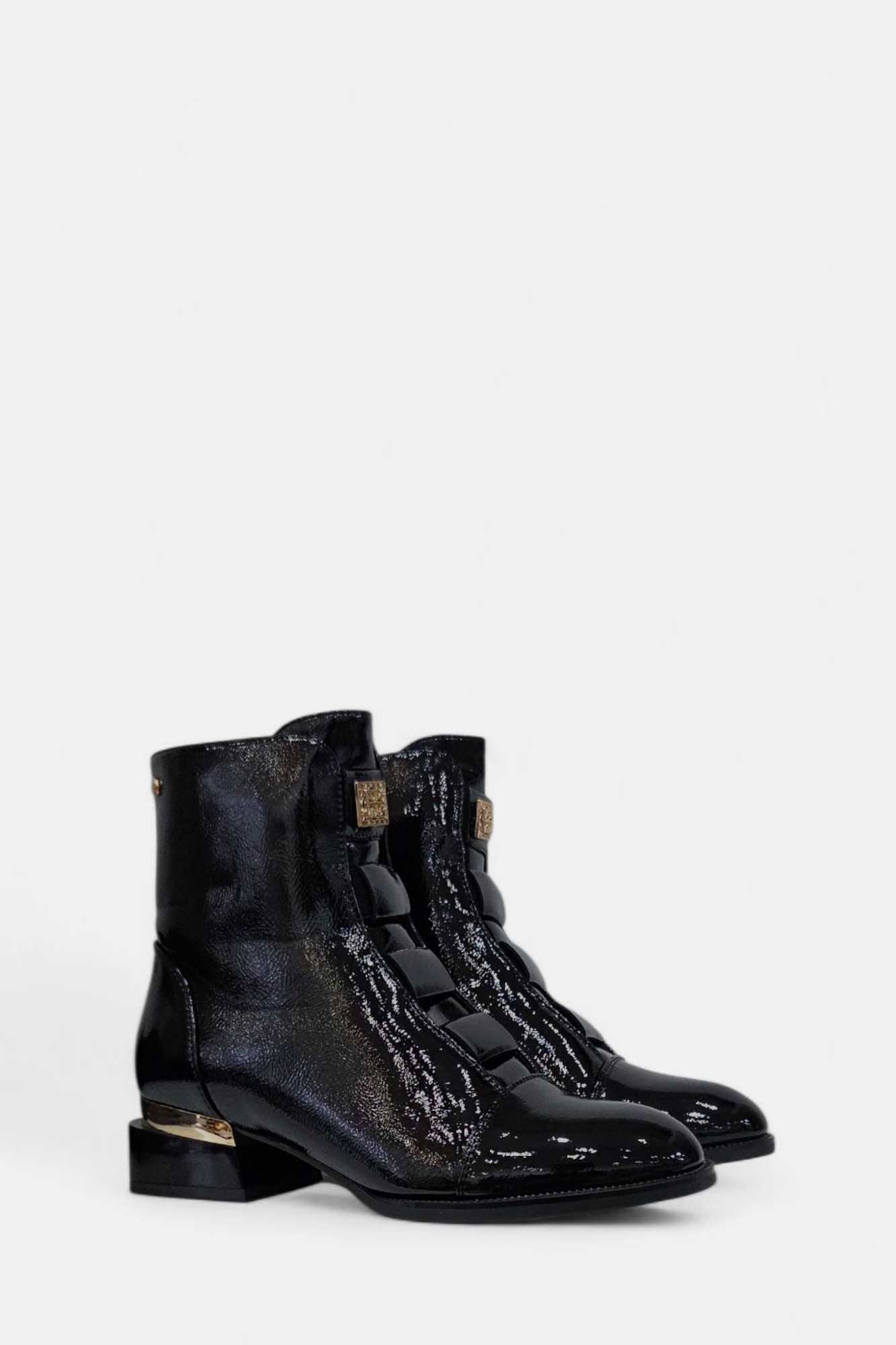 PATRIZIO COMO LIEGANES BLACK PATENT BOOT
