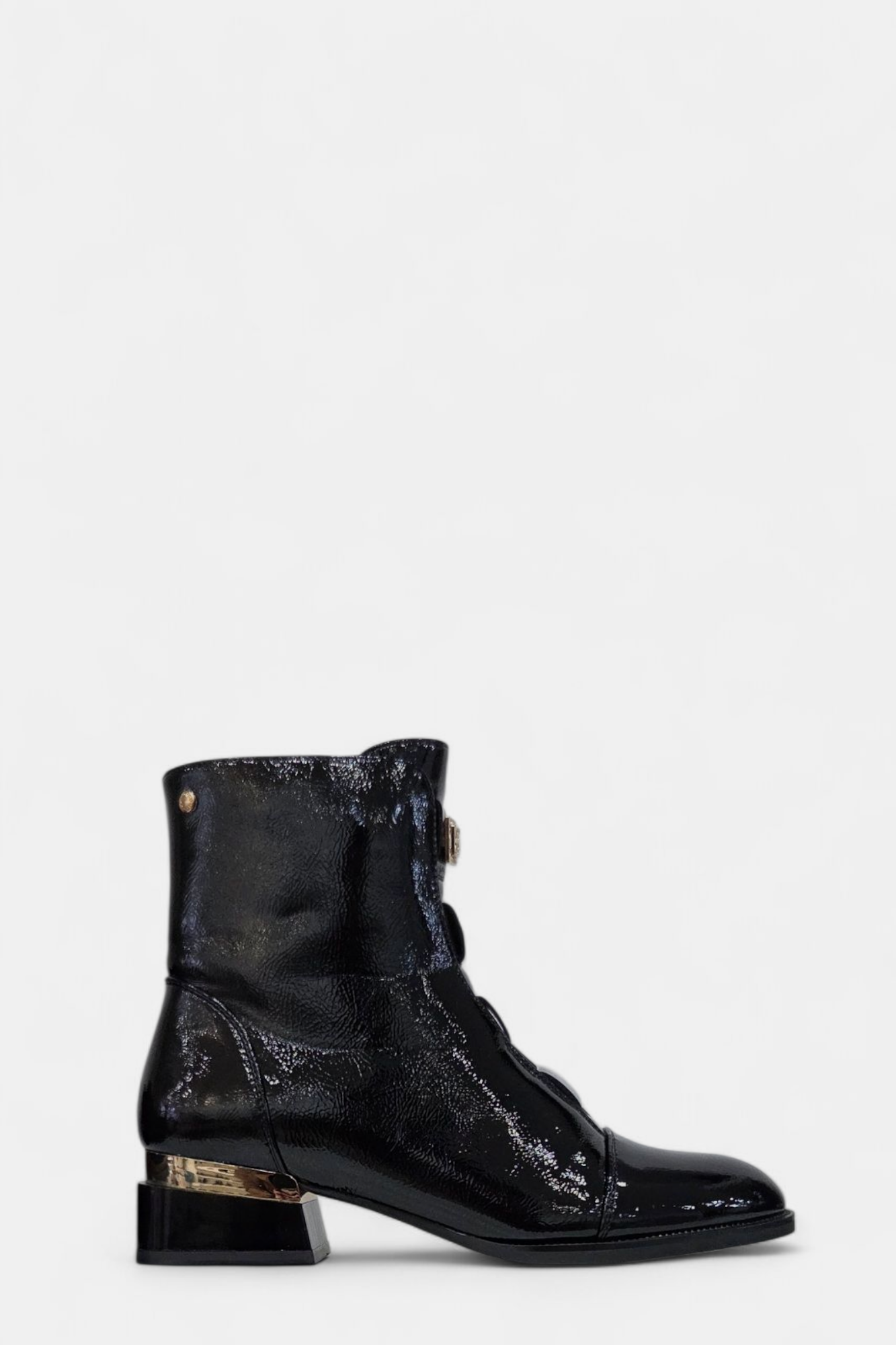 PATRIZIO COMO LIEGANES BLACK PATENT BOOT