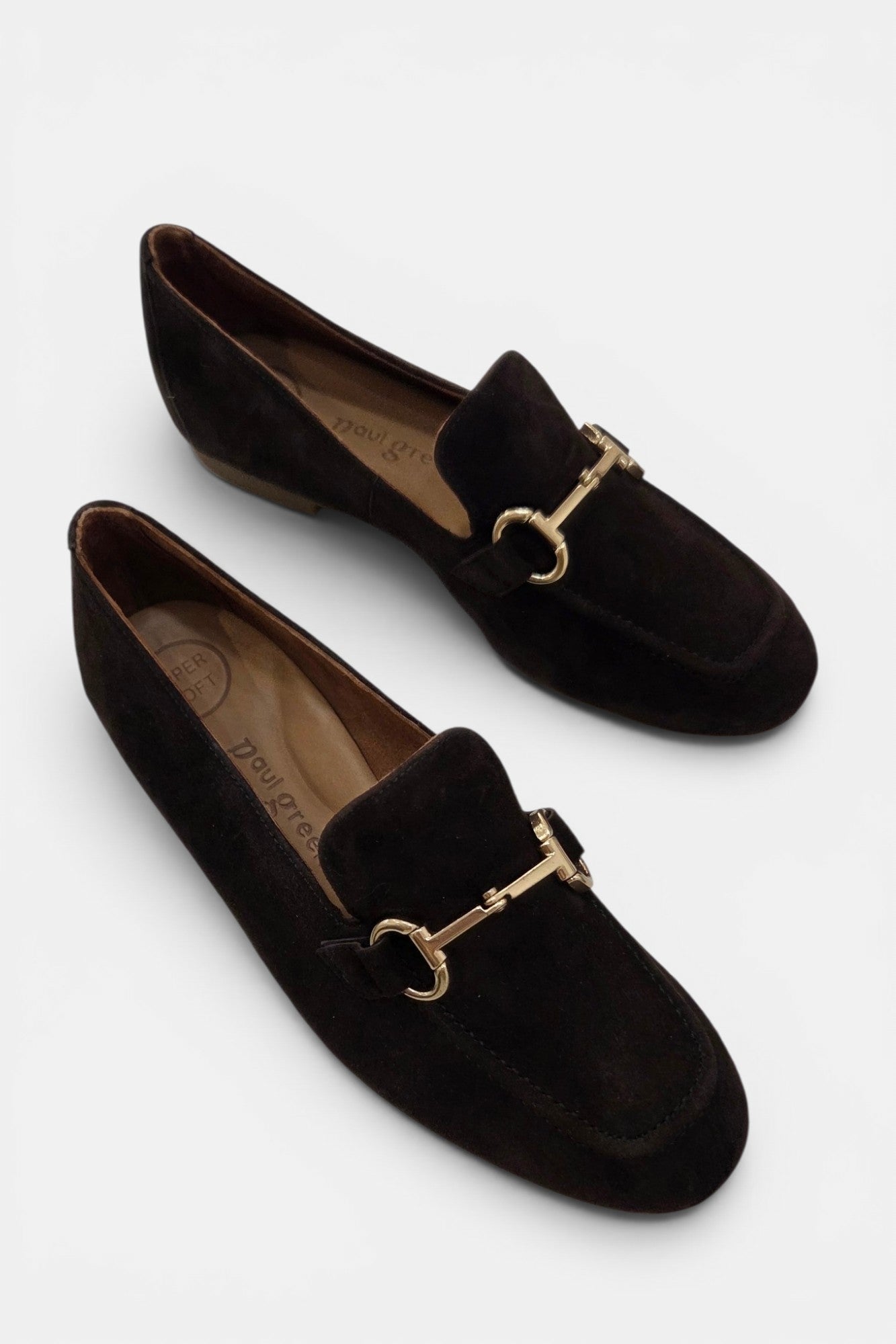 PAUL GREEN 2596 BROWN SUEDE LOAFERS