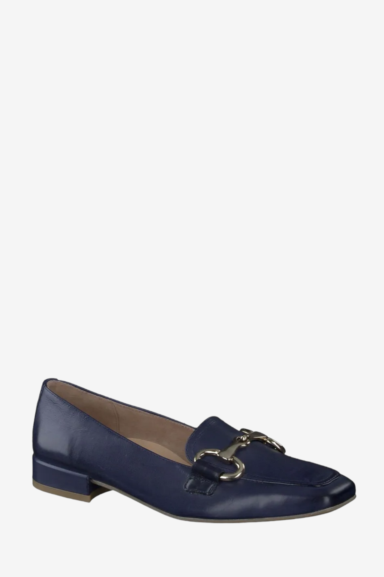 PAUL GREEN 2942 NAVY LEATHER LOAFER