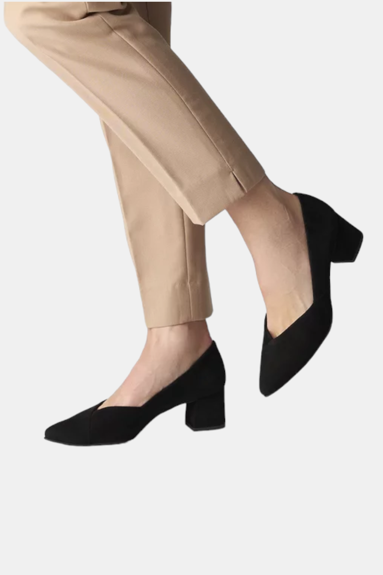 PAUL GREEN 3740 BLACK SUEDE HEEL