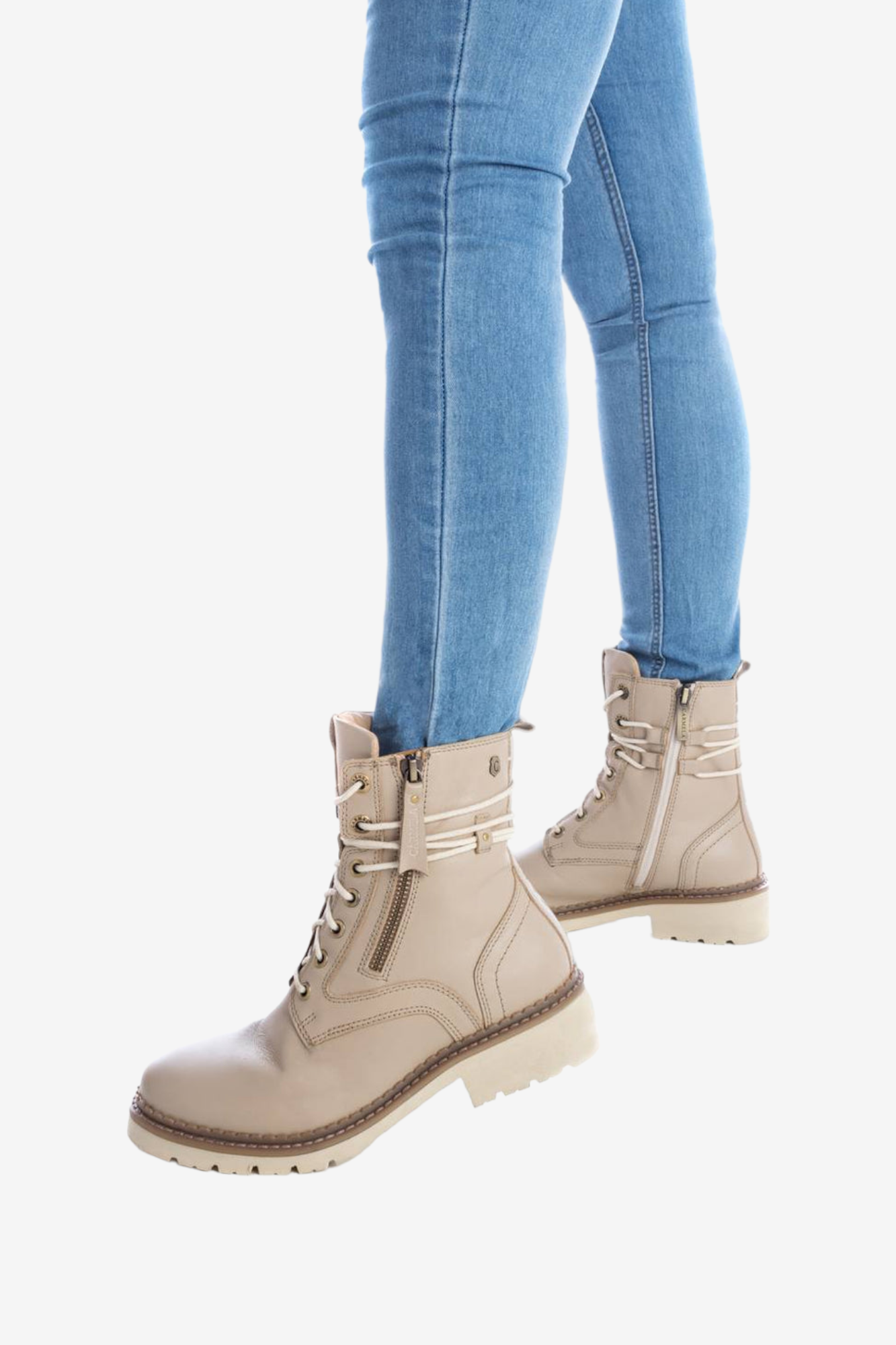 CARMELA 161028 TAUPE LEATHER BOOT