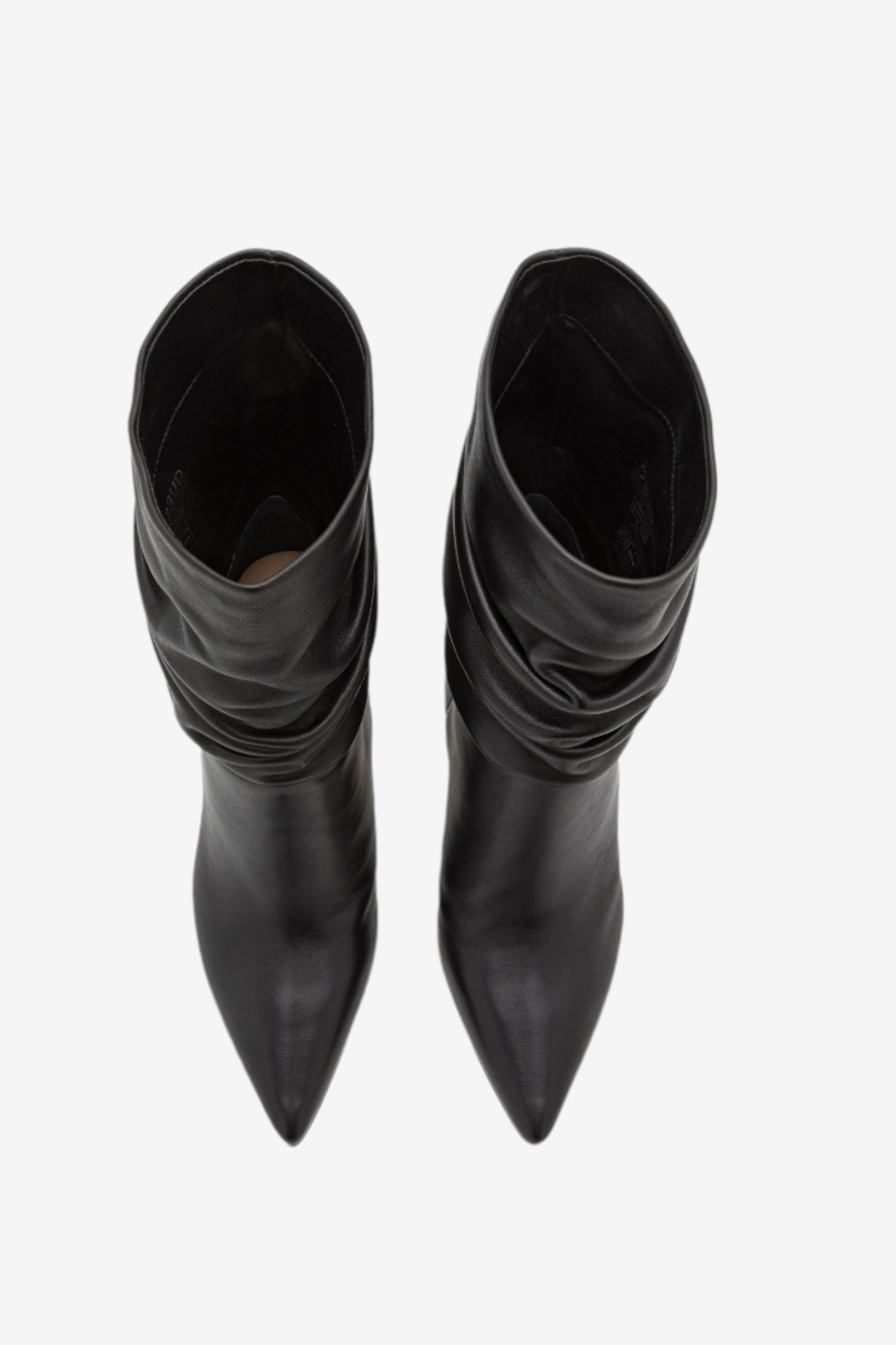 GUESS DABBI BLACK LEATHER RUCHED BOOT