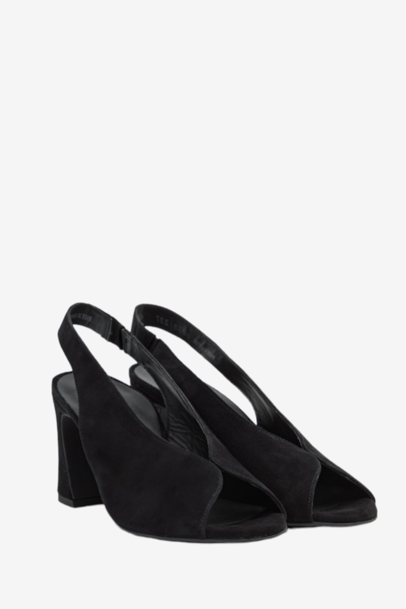 PAUL GREEN 6038 BLACK SUEDE PEEP TOE HEEL