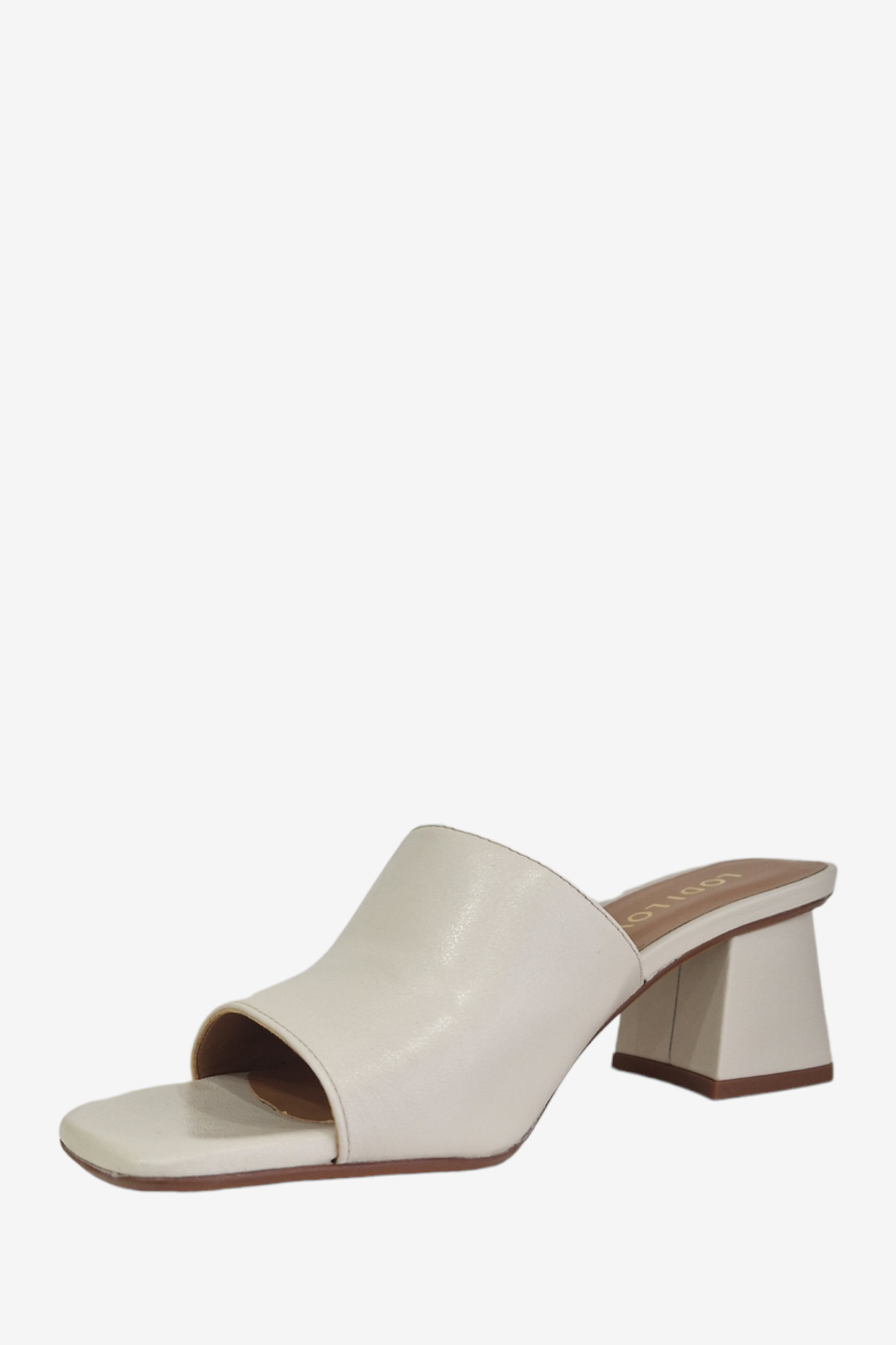 LODI MIL4291 COTTON OFF WHITE HEELED MULE