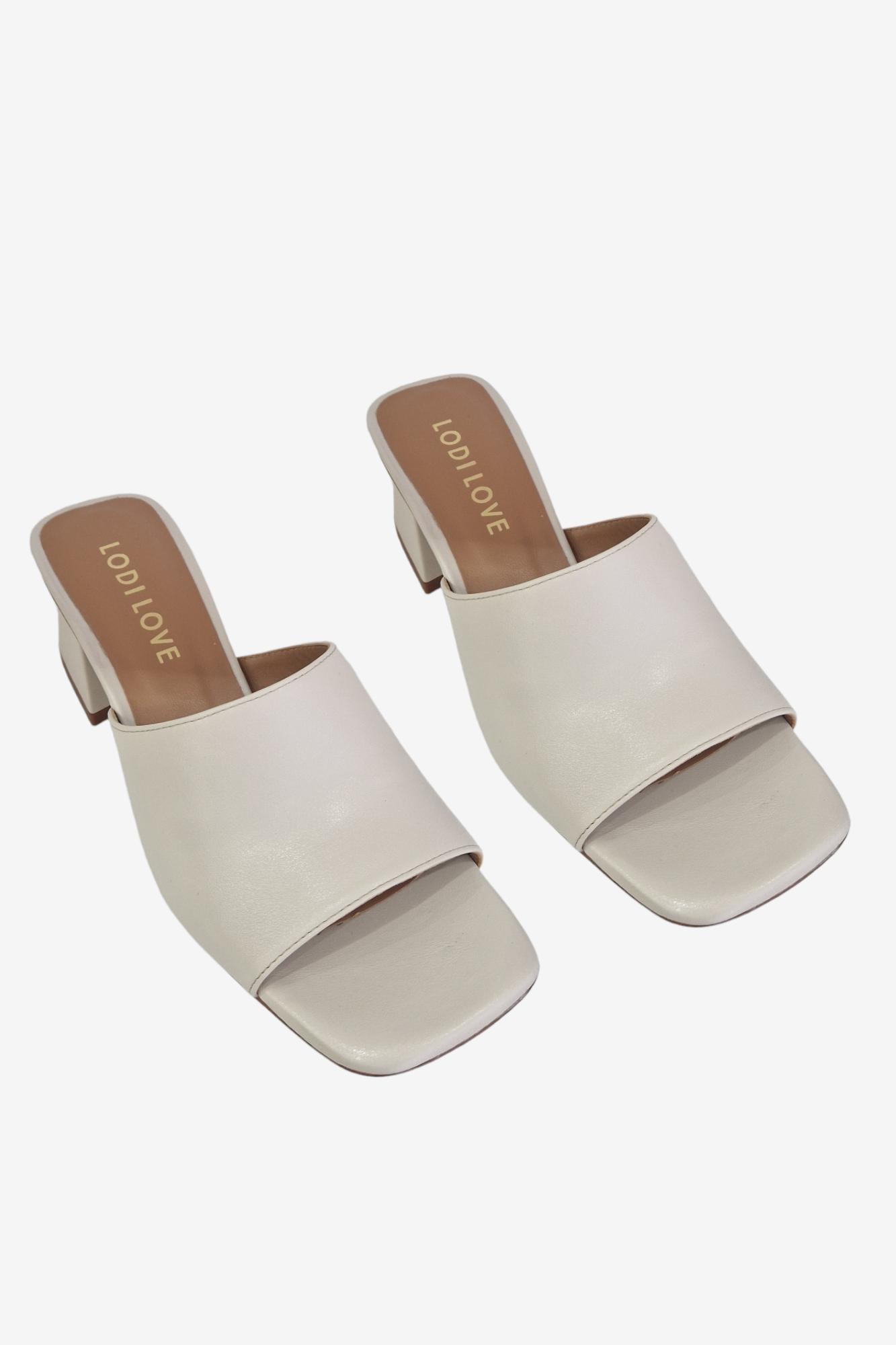 LODI MIL4291 COTTON OFF WHITE HEELED MULE