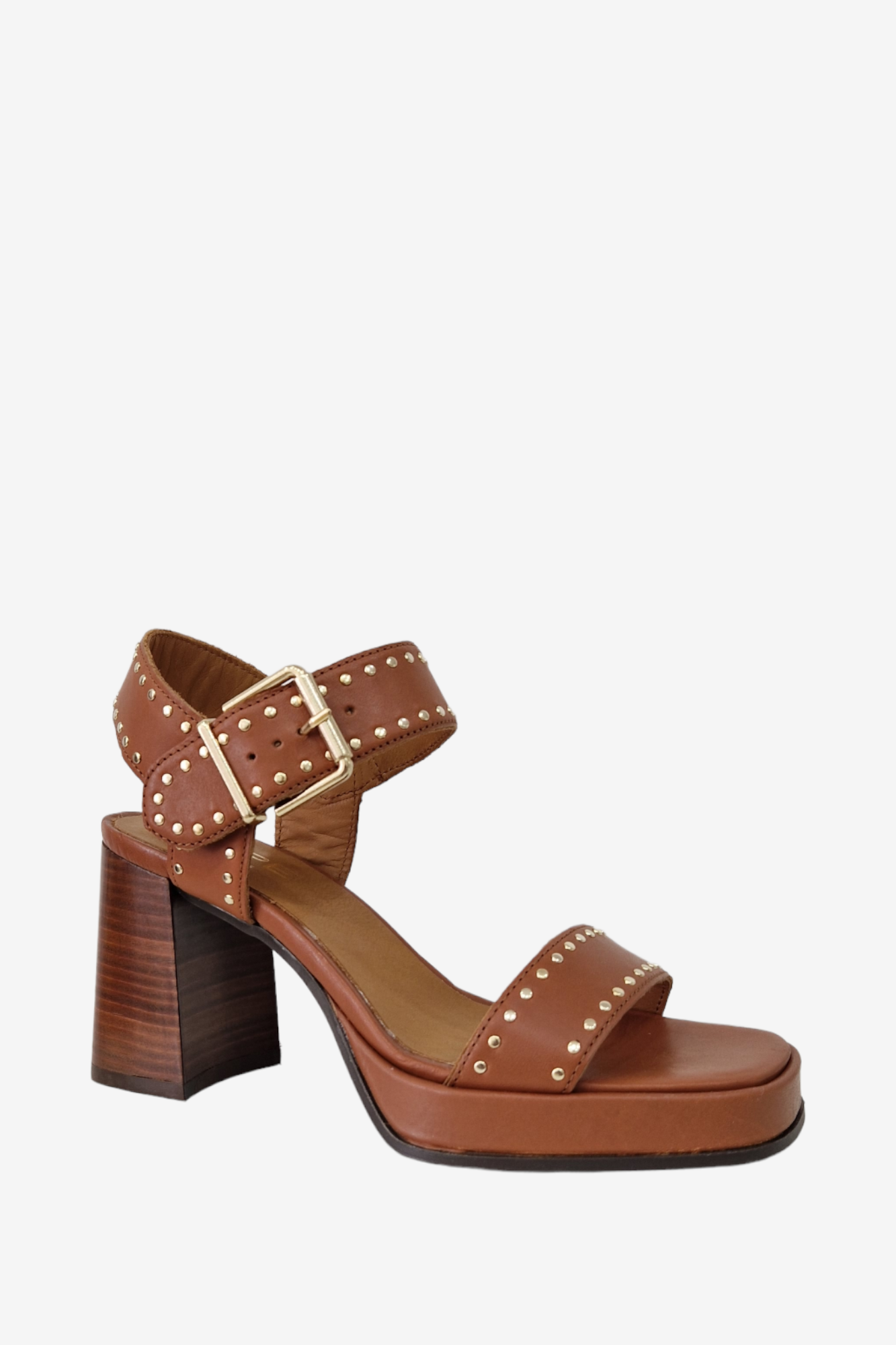ALPE 5127 TAN LEATHER HEELED SANDAL